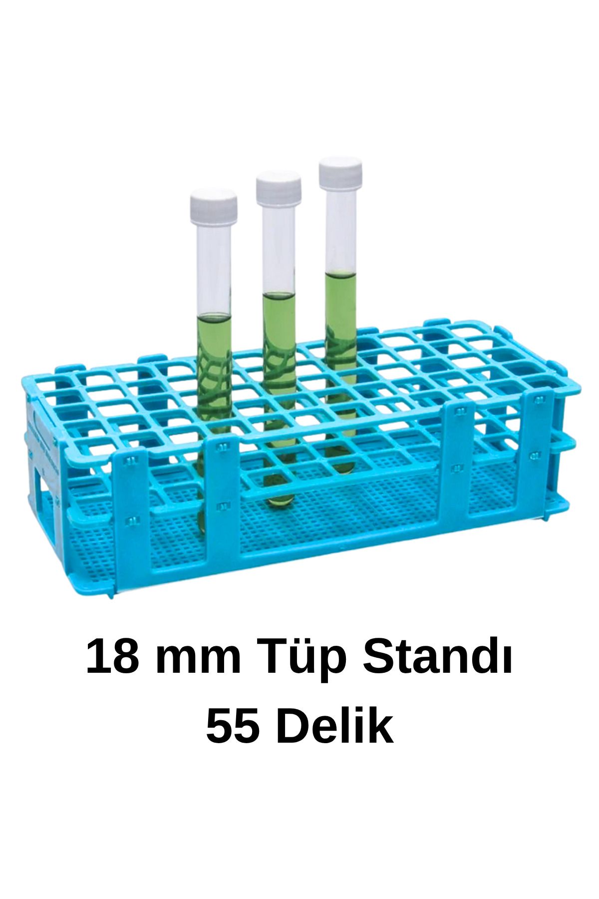 Mr. Crowley Deney Tüpü Standı 18 mm 55 Delikli Test Tüpü Portüp Laboratuvara Uygun
