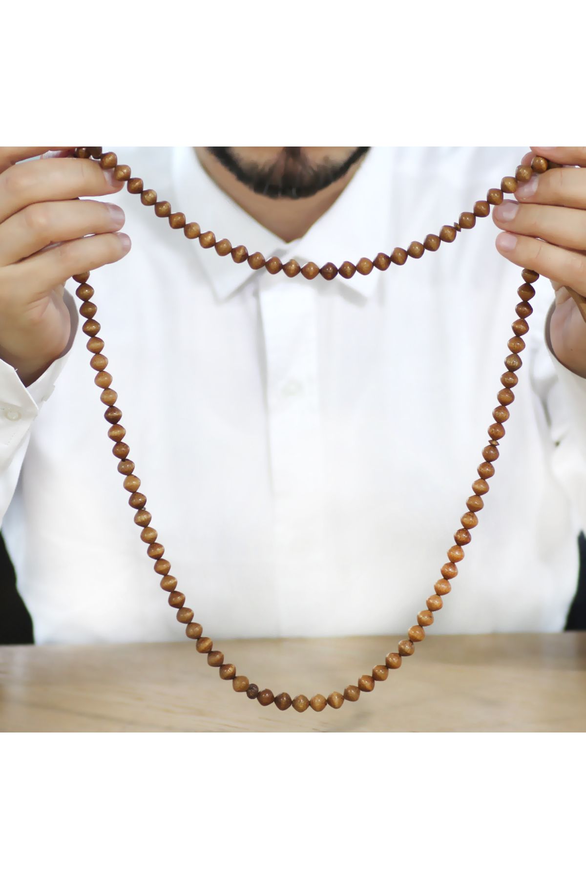 Tesbihane-System Istanbul Cut Brown 99 Grain Mango Tree Prayer Prayer Beads 3