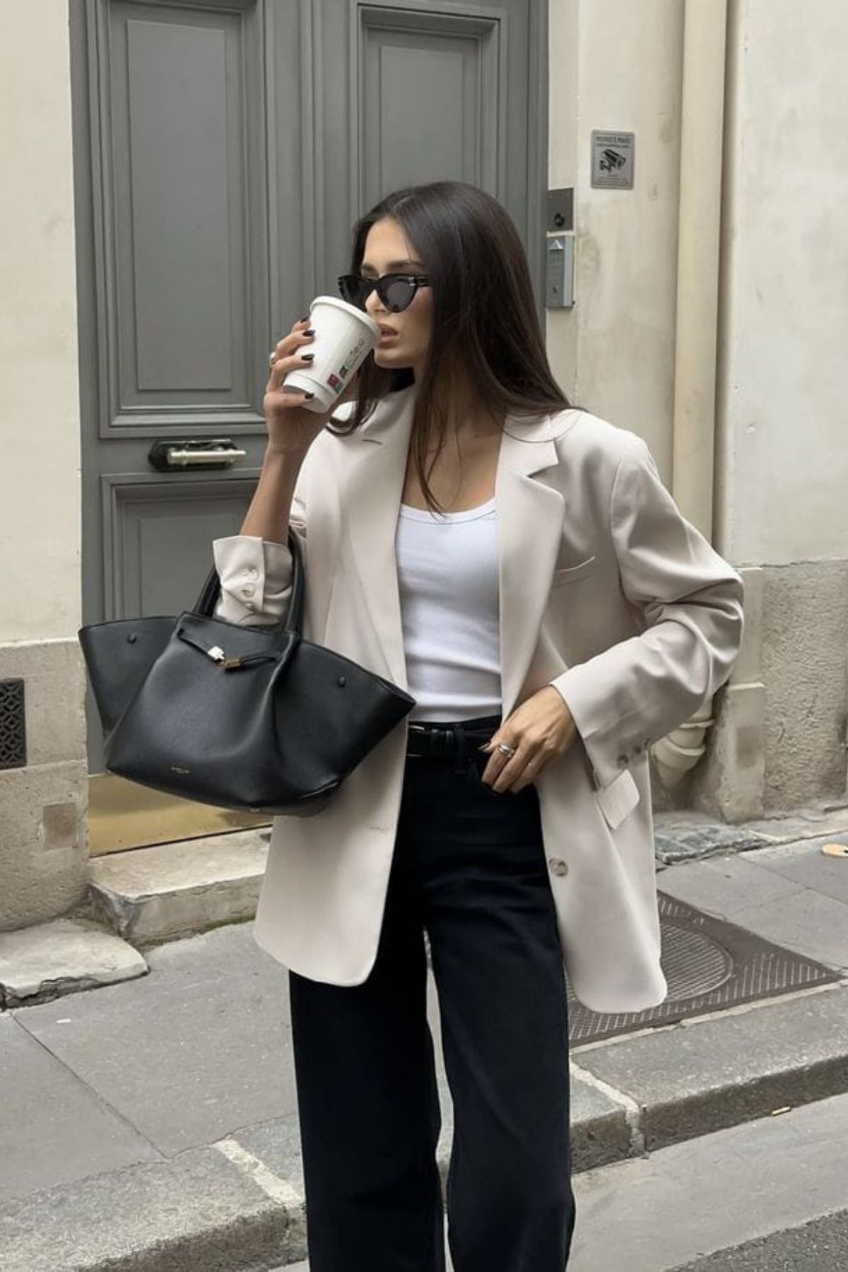 thesunfyre KADIN Rahat Kalıp Önden Düğmeli Yandan Cepli İçi Astarlı Oversize Blazer Ceket