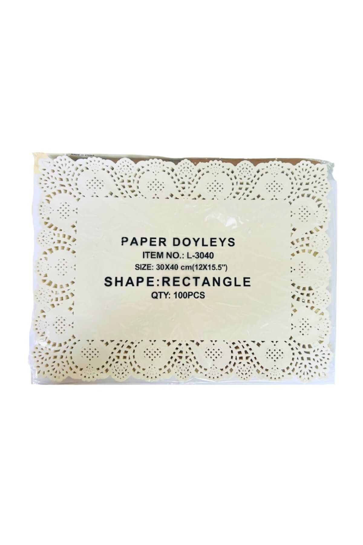 LYOBEST-Lace Paper, Rectangular, 30x40 cm, 100 Pcs/Set, Weight 40 g/m², Color White 5