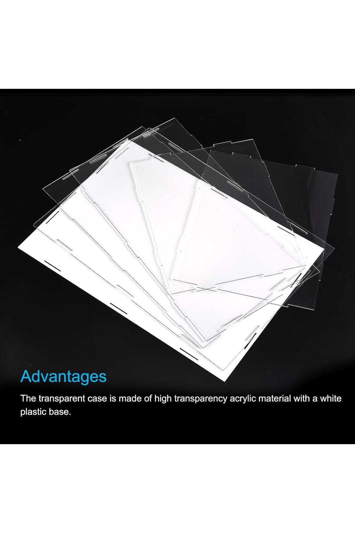 Generic-صندوق عرض أكريليك شفاف مقاوم للغبار 41 × 21 × 41 سم لعرض المقتنيات 4