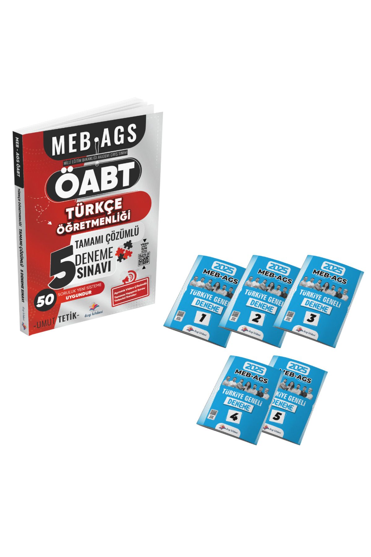 Dizgi Kitap 2025 Öabt Türkçe Öğretmenliği Video Çöz. 5 Deneme ve AGS Türkiye Geneli PDF Çözümlü 5 Deneme Seti﻿