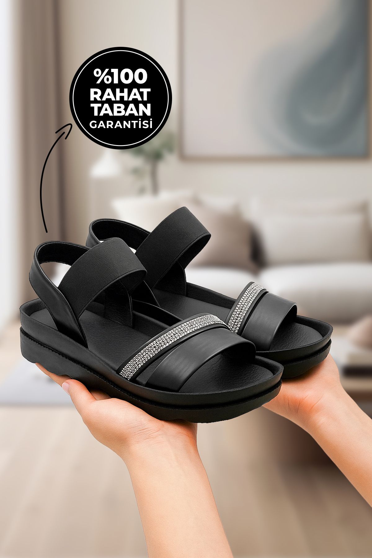 CARLA BELLA Kadın Sandalet Rahat Taban Kadın Sandalet