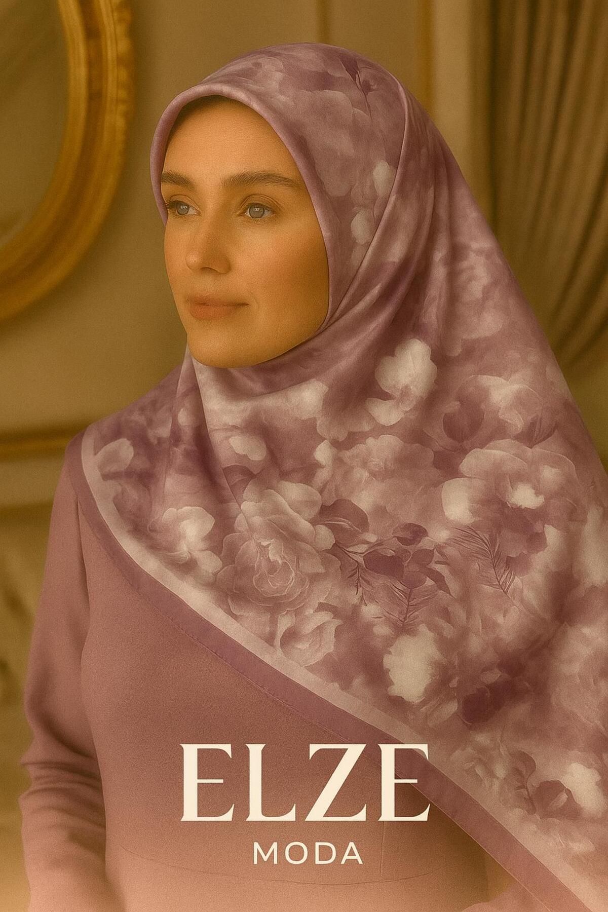 ELZE MODA GÜL DESENLİ VİSKON SOFT ŞAL