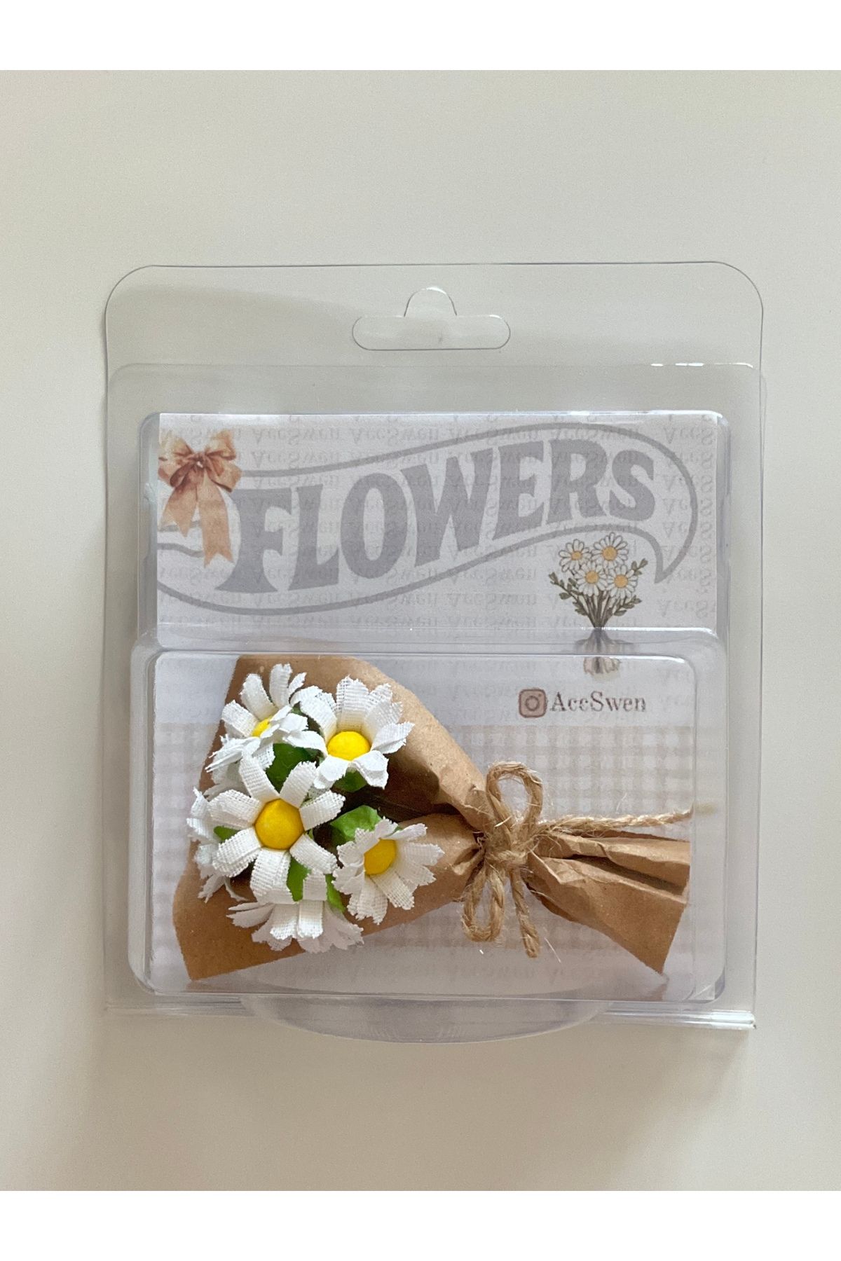 AccSWEN Mini papatya buketi heditelik love flowers hot flowers solmayan papatya buketi