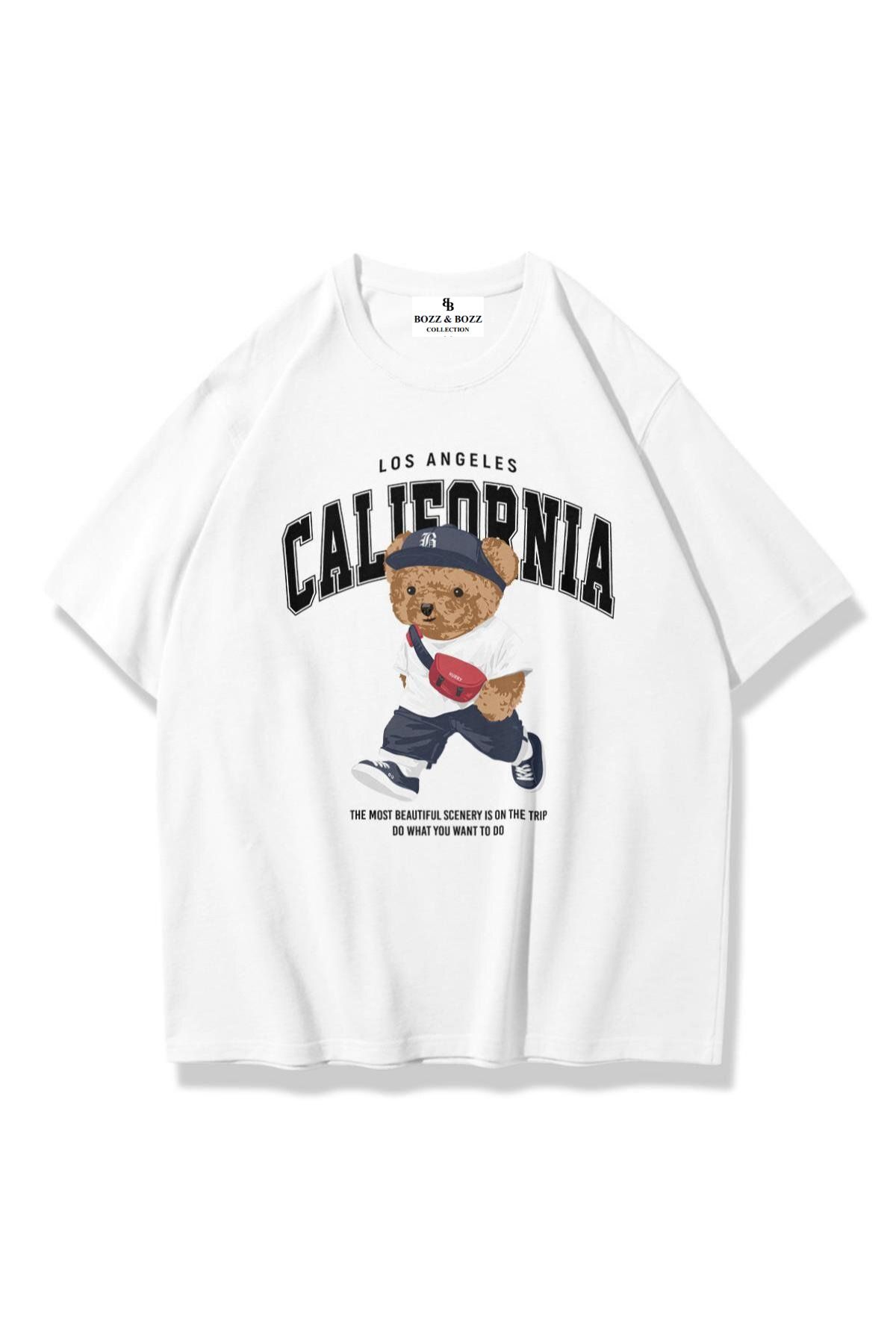 Bozz&Bozz Collection Unisex Oversize California Bear T-shirt