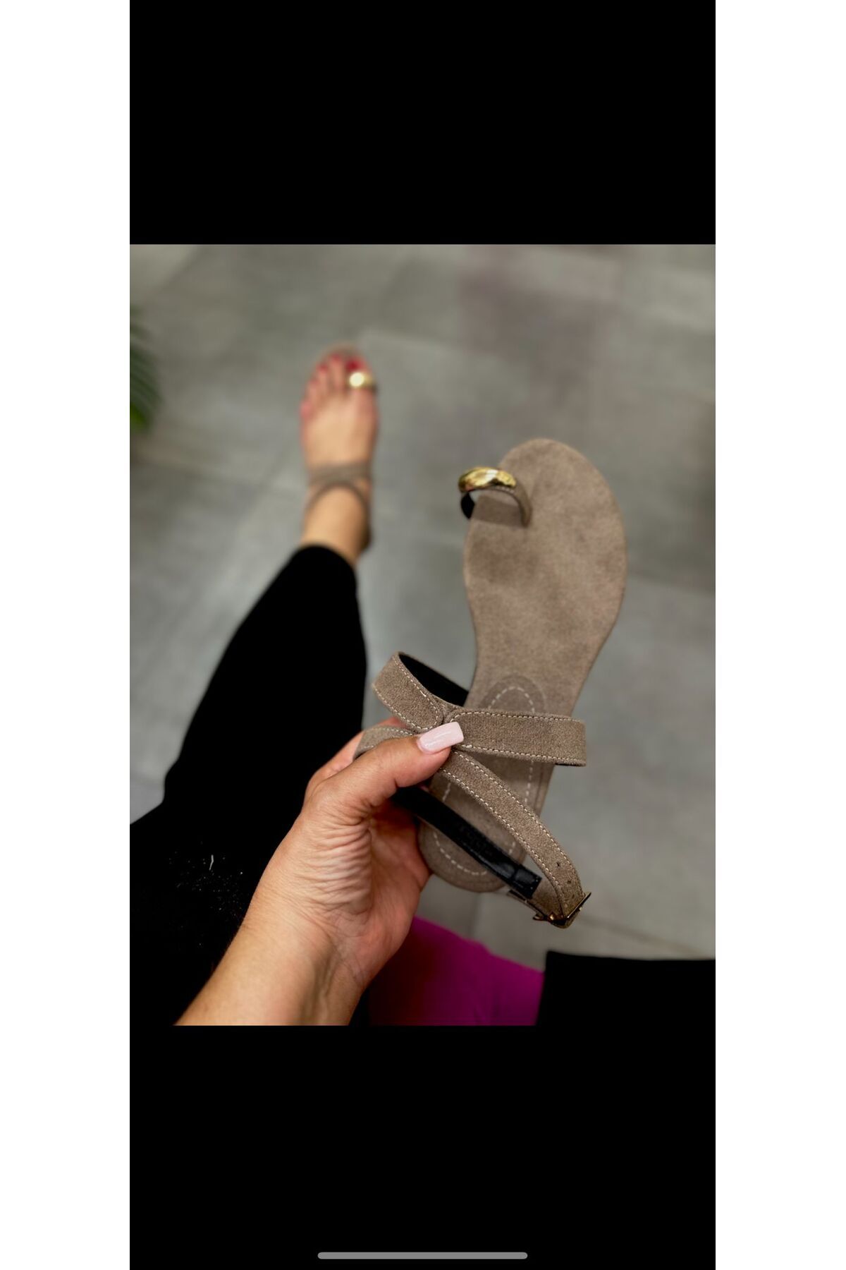 Sibel Shoes Amanda Nude Toka Detaylı Sandalet