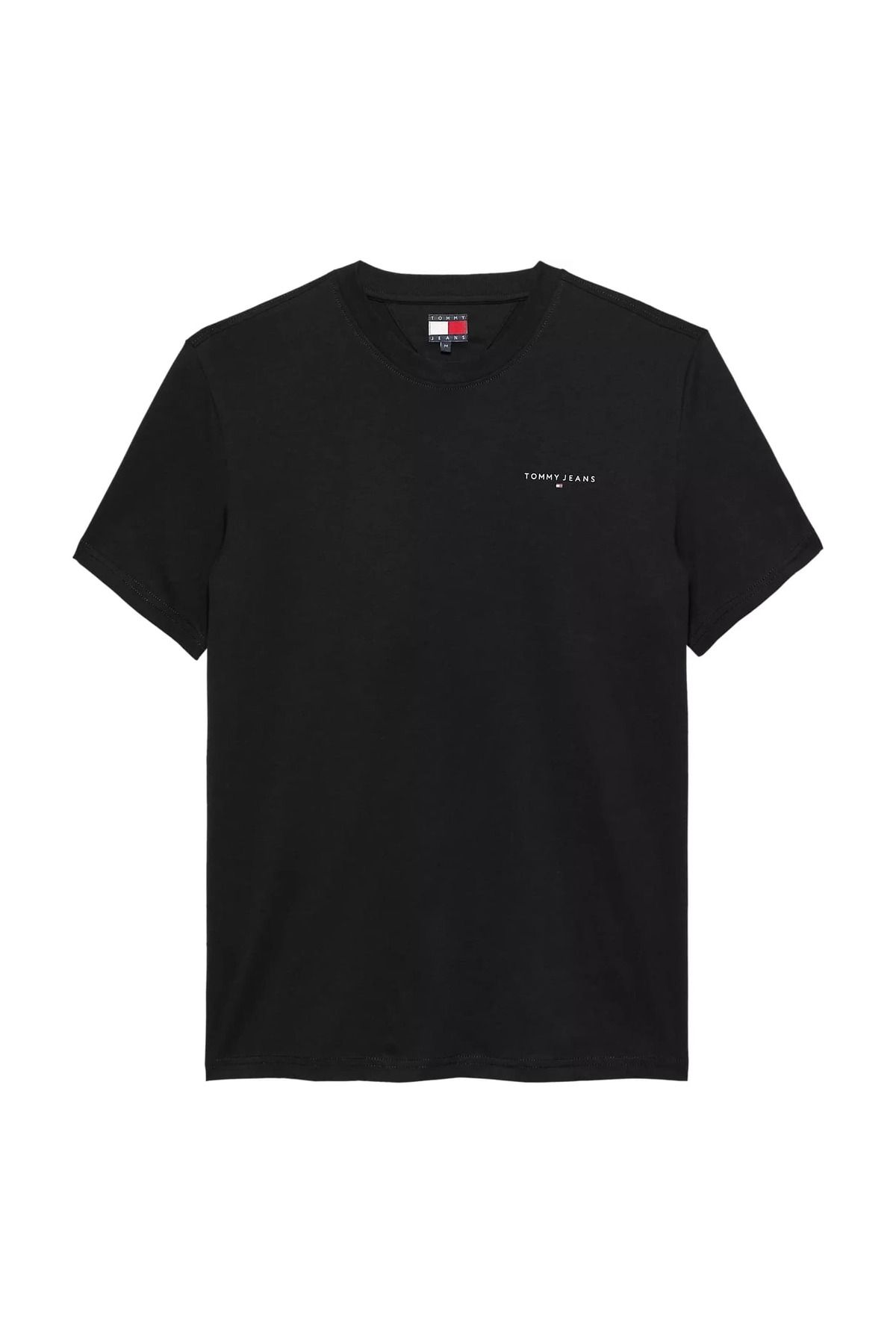 Tommy Hilfiger Erkek Slim Fit Minimal Logo T-Shirt - Siyah