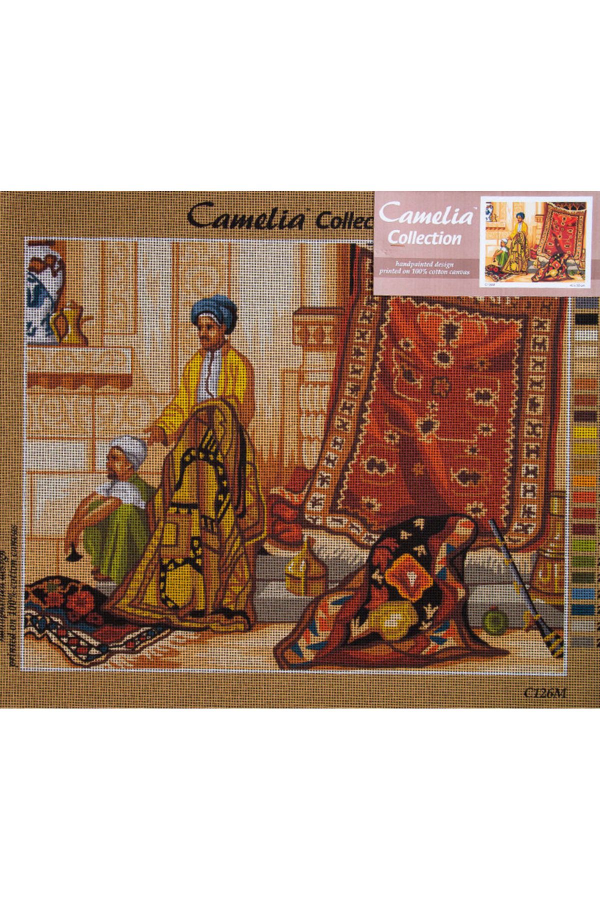 Orchidea Camelia Collection Baskılı Goblen Kilimci C126M 40*50 cm