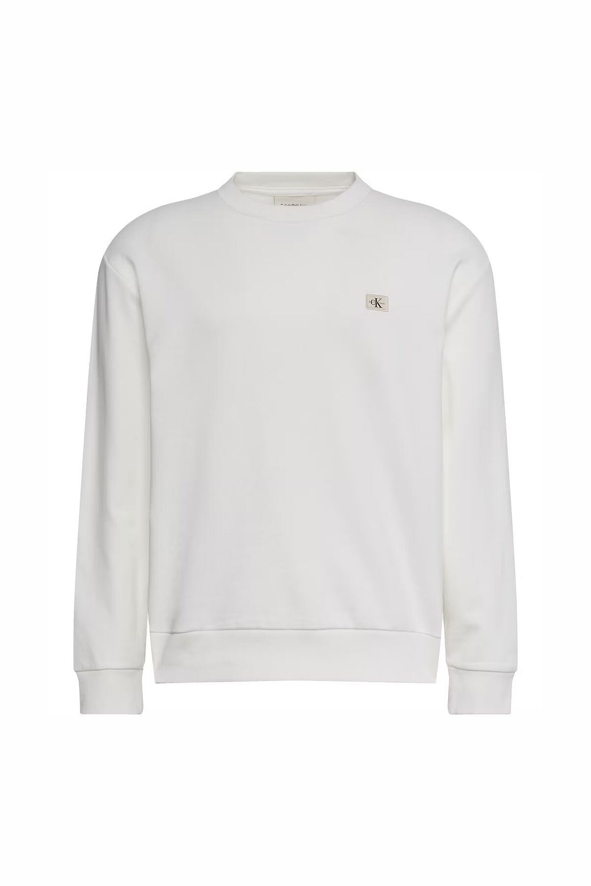 Calvin Klein Erkek LS EU 350TERRY BADGE CREWNECK SW Sweatshirts