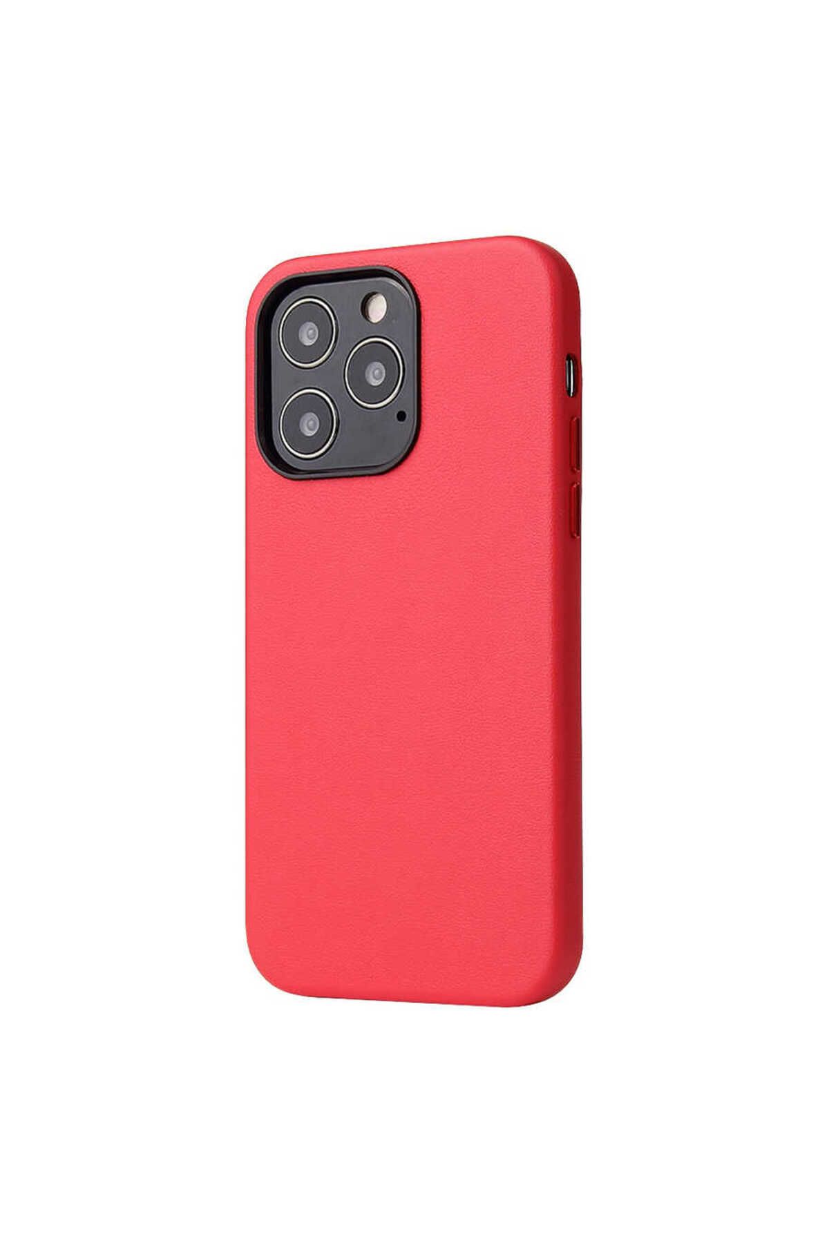 halkhouse İphone 13 Pro Max Kılıf Deri Görünümlü İz Yapmaz Slim Fit Şık Lüks Eyzi Kapak