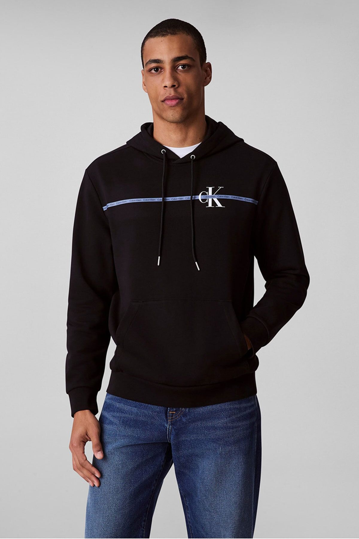 Calvin Klein Erkek LS EU 350TERRY SP CK STR GRAPHIC Sweatshirts