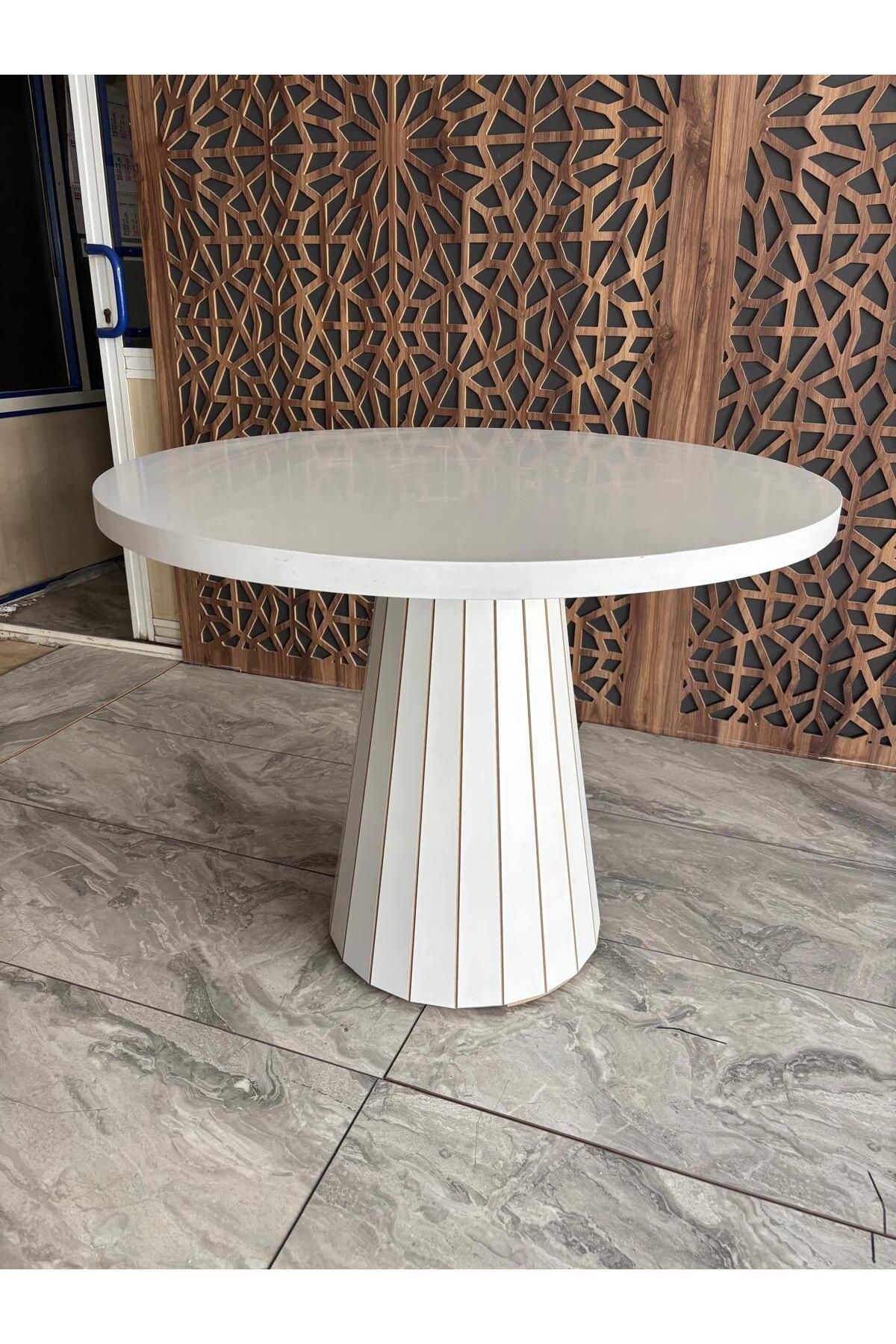 DOĞUKAN HOME YUVARLAK FIÇI MUTFAK MASASI ÇALIŞMA MASASI OFİS MASASI