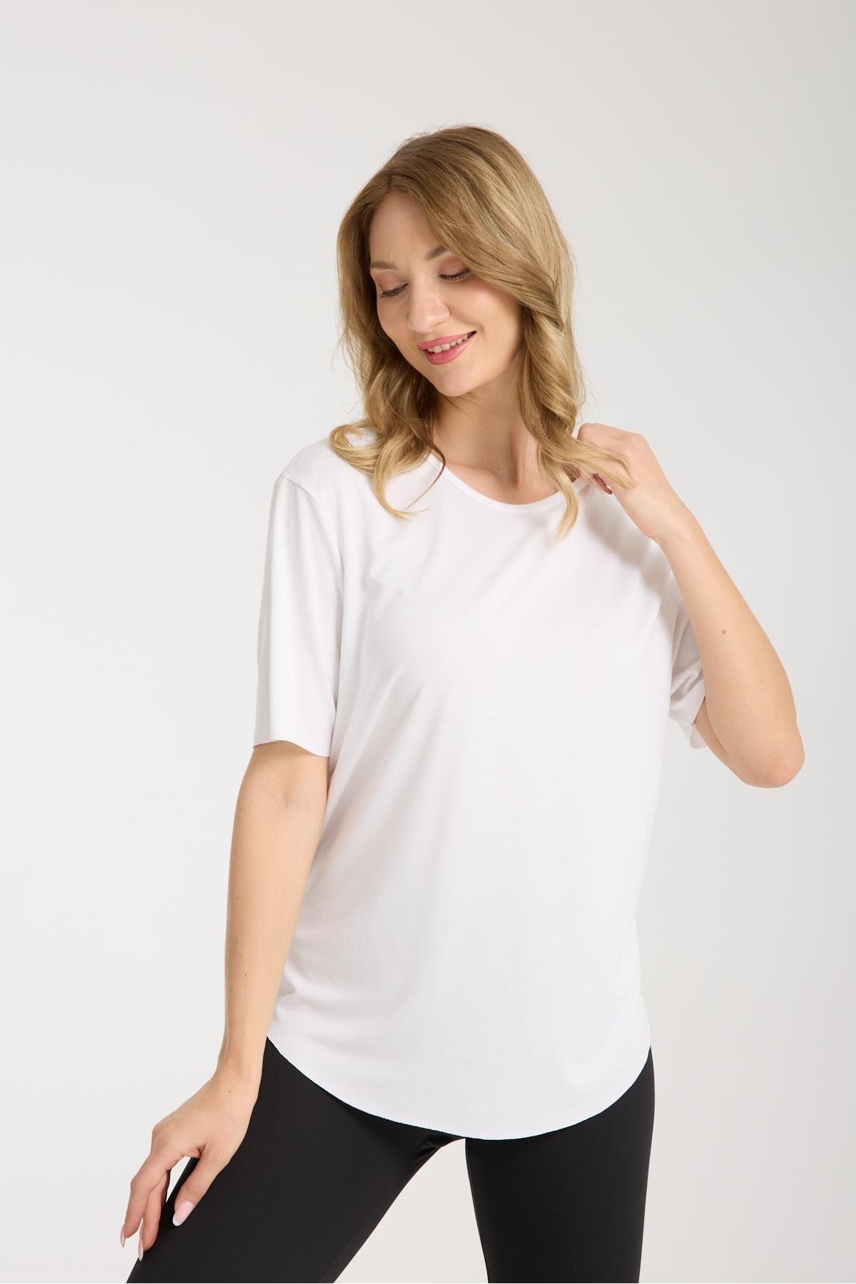 Store %100 Pamuk Kadın T-Shirt - Basic, Yırtmaç Detaylı Günlük Ve Spor Kombinleri