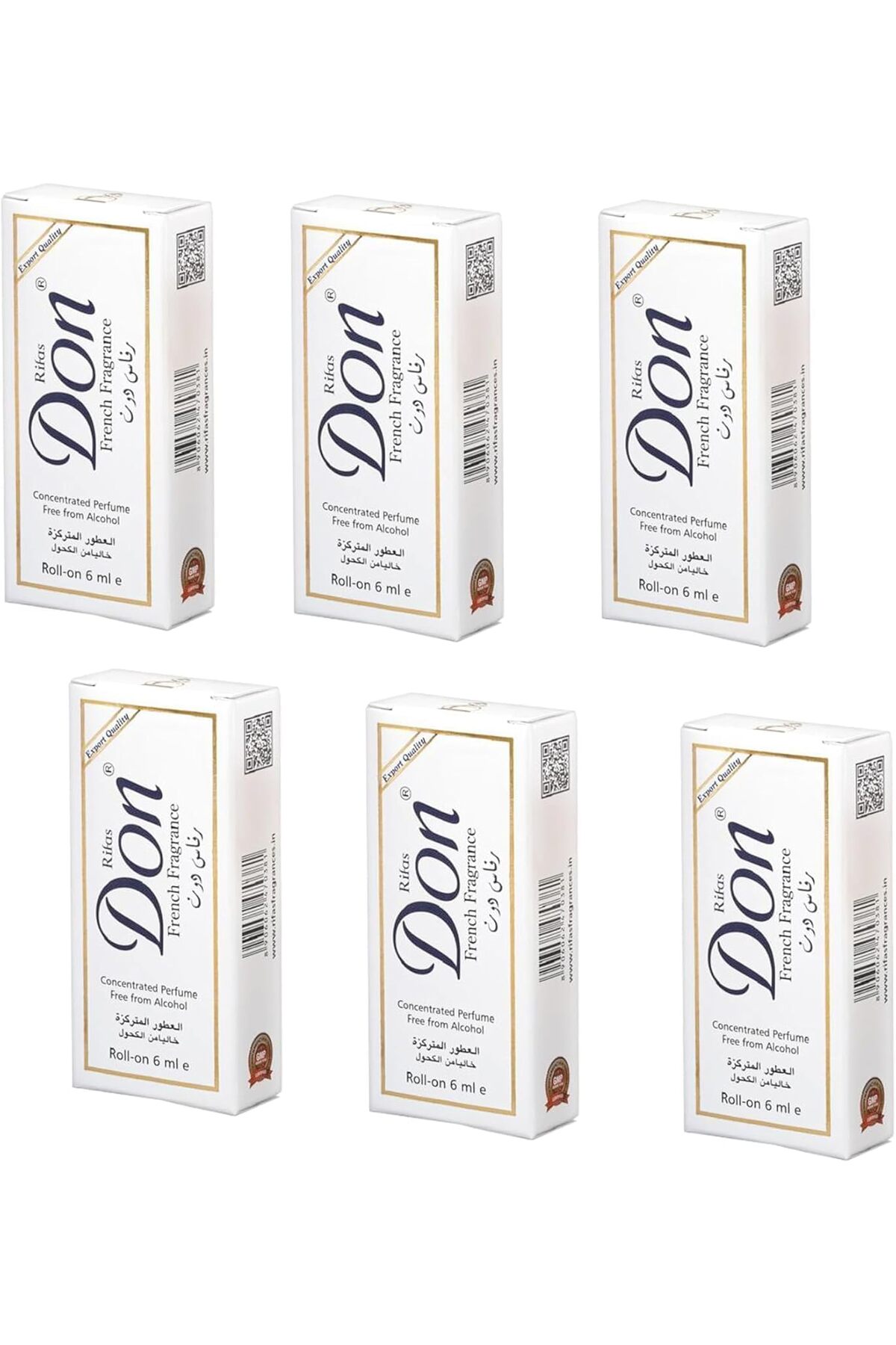 Rifas Don French Fragrance Roll-On Concentrated Perfume Oil, Alcohol-Free, 6m...