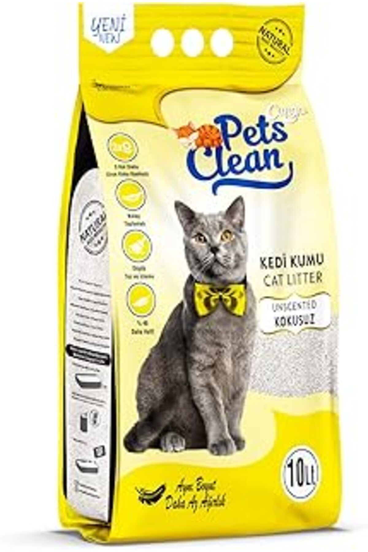 Karachil Pets Clean Kedi Kumu Natural (Kokusuz) 10Lt