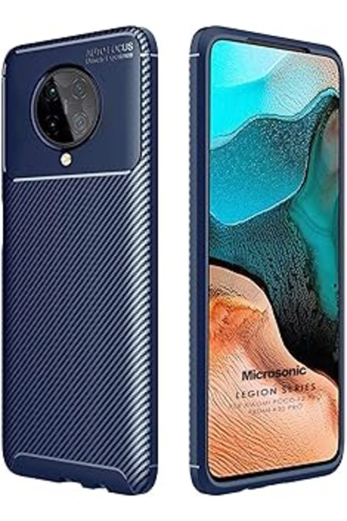 Karachil Microsonic Xiaomi Poco F2 Pro Için Kılıf Legion Series Lacivert [Poco F2 Pro Ile Uyumlu Kılıf - Lac