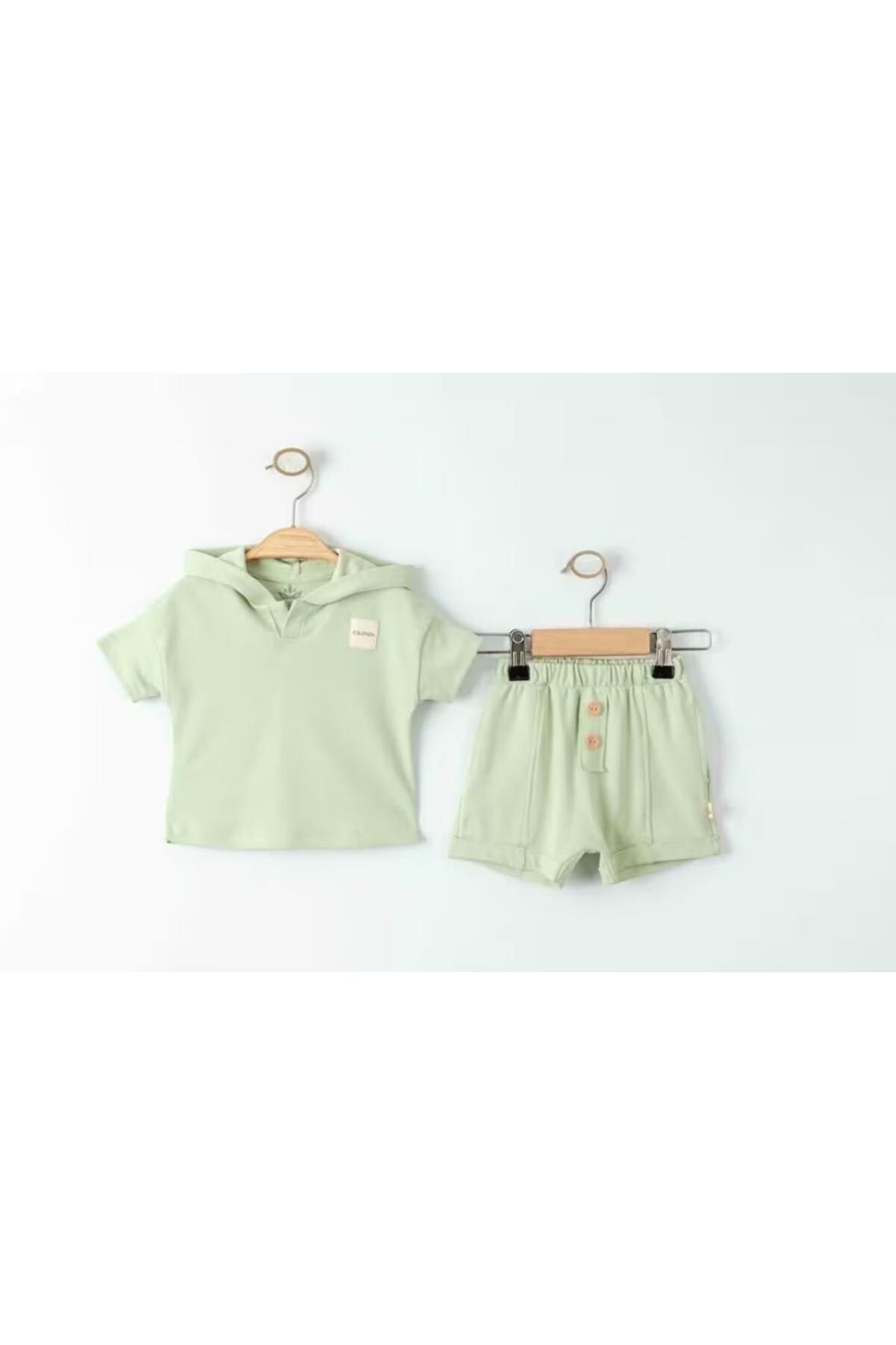 NEZADE STORE Eslenza Baby 2'Li Takım 0022 Yeşil