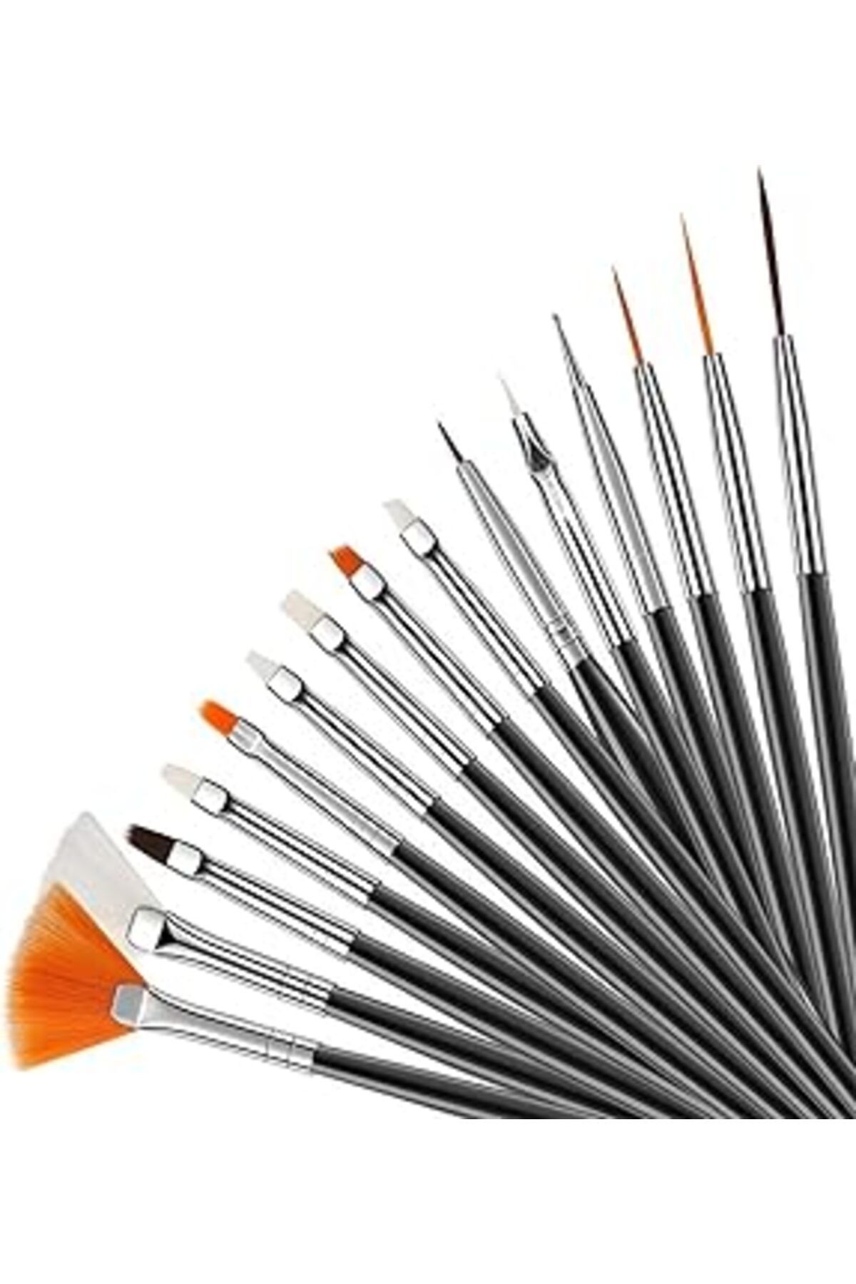 Karachil Mobee 15 Parça Takma Tırnak Süsleme Desen Verme Fırçası Nail Art Tırnak Desen Fırçası Seti 1450