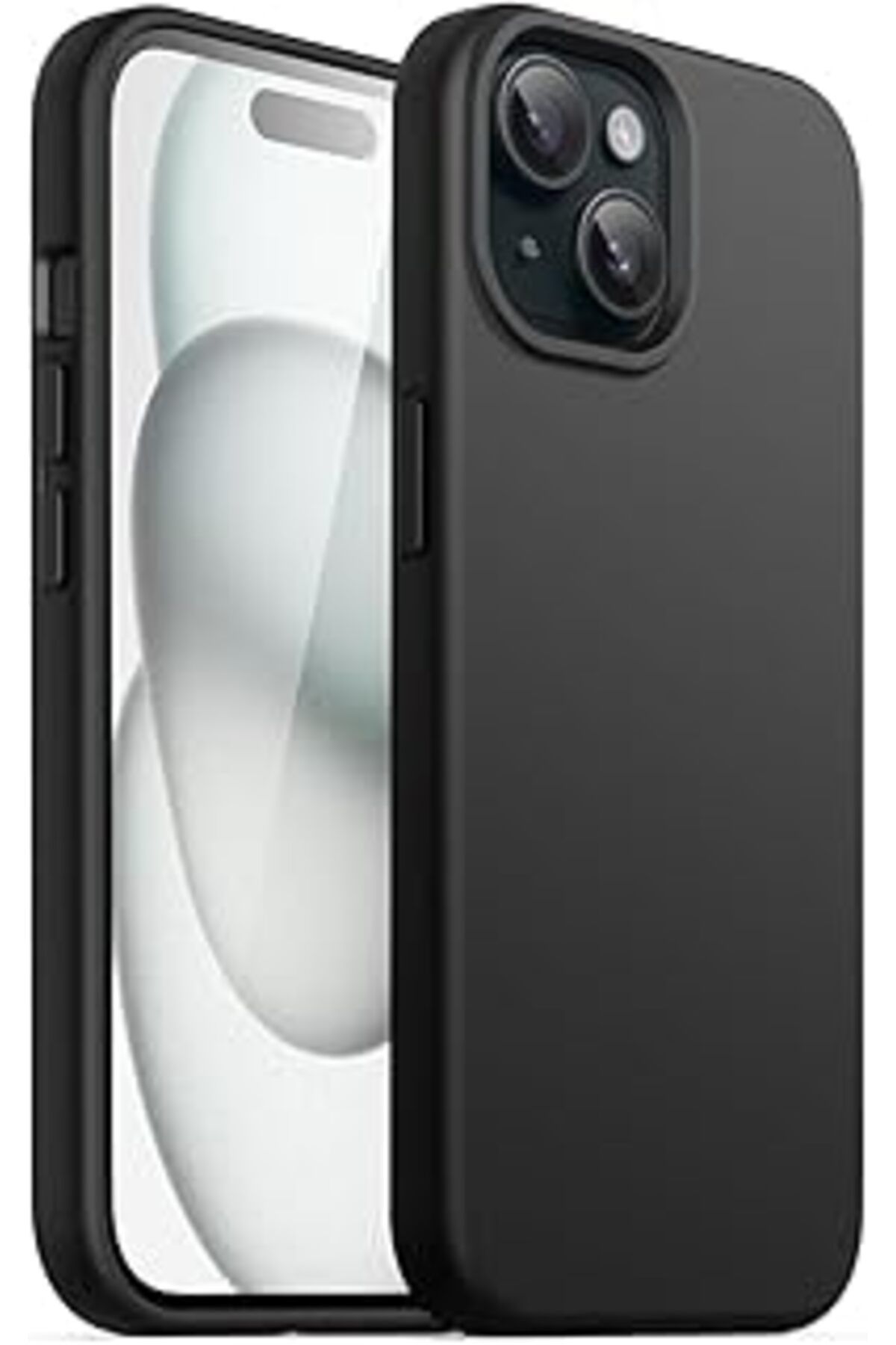 Karachil Happy Trend Iphone 15 Uyumlu Içi Kadife Lansman Liquid Silicone Kılıf Şok Emici Full Kasa Koruma Sa