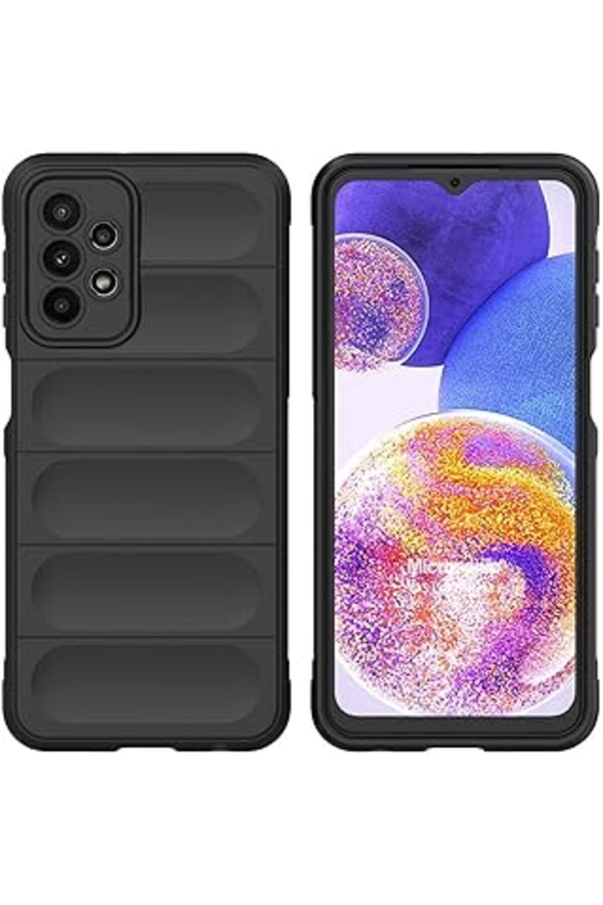 Karachil Microsonic Samsung Galaxy A23 Için Kılıf Oslo Prime Siyah [Galaxy A23 Ile Uyumlu Kılıf - Siyah]