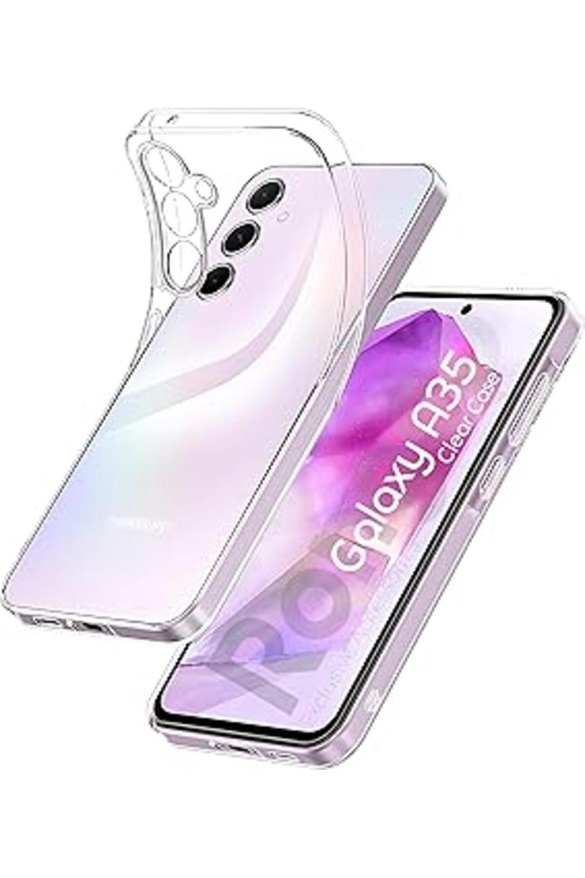Karachil Rongep Samsung Galaxy A35 İçin Şeffaf Tpu Silikon Kılıf Kamera Yükseltili Esnek Ve Hafif Tasarımlı