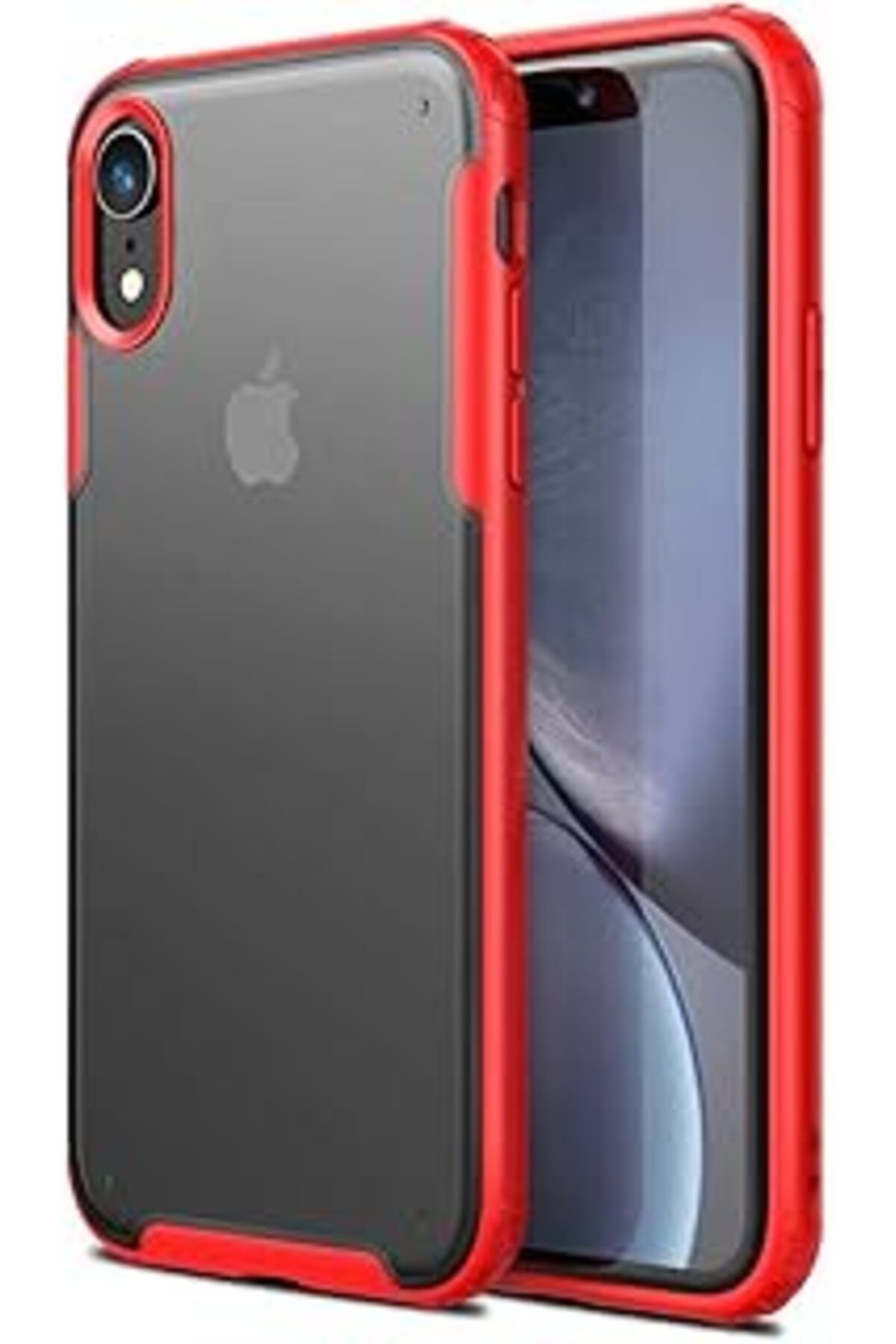 Karachil Microsonic Apple Iphone Xr Için Kılıf Frosted Frame Kırmızı [Iphone Xr Ile Uyumlu Kılıf - Kırmızı]