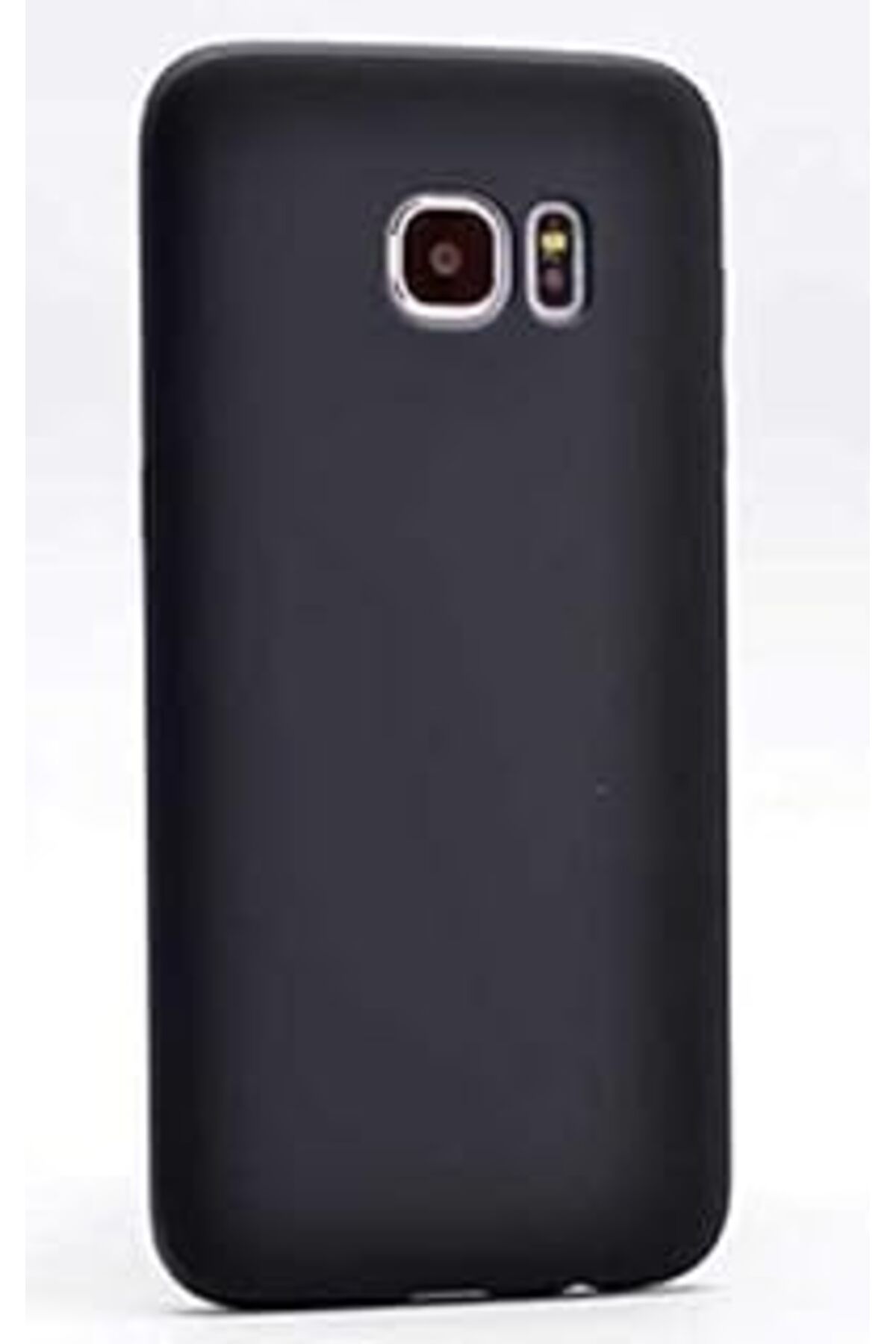 Karachil Samsung Galaxy S7 Edge Uyumlu Mat Yumuşak Silikon Kılıf (Siyah)