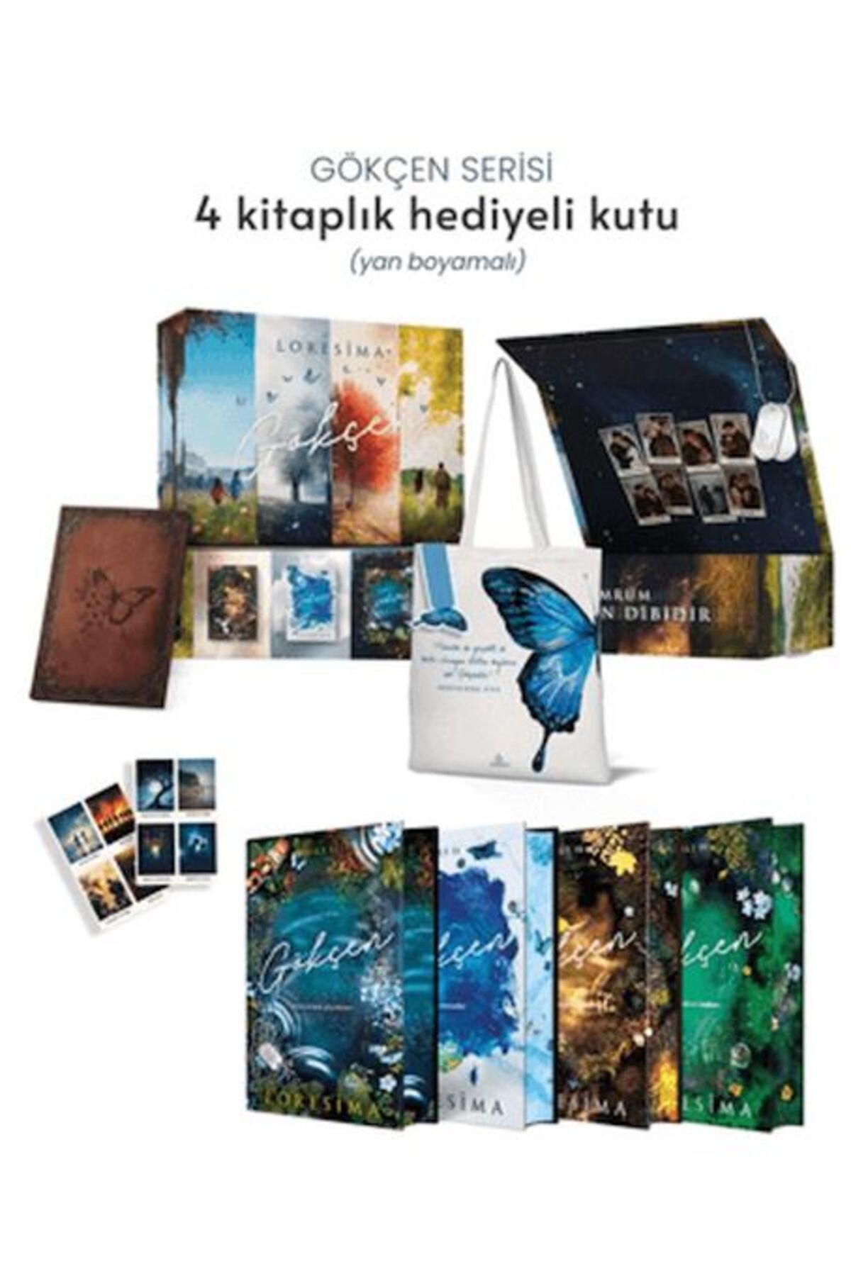 Ephesus Yayınları Gökçen Serisi - Yan Boyamalı Hediyeli Kutu