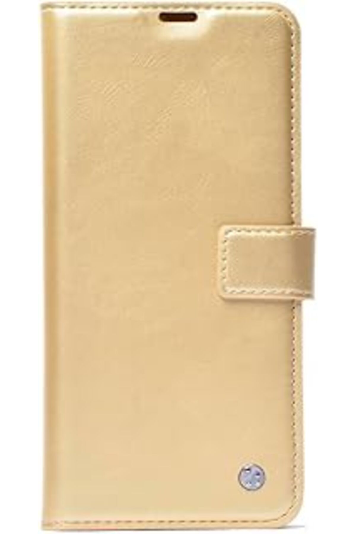 Karachil Galaxy A56 Kılıf Zore Kar Deluxe Kapaklı Kılıf (Gold)