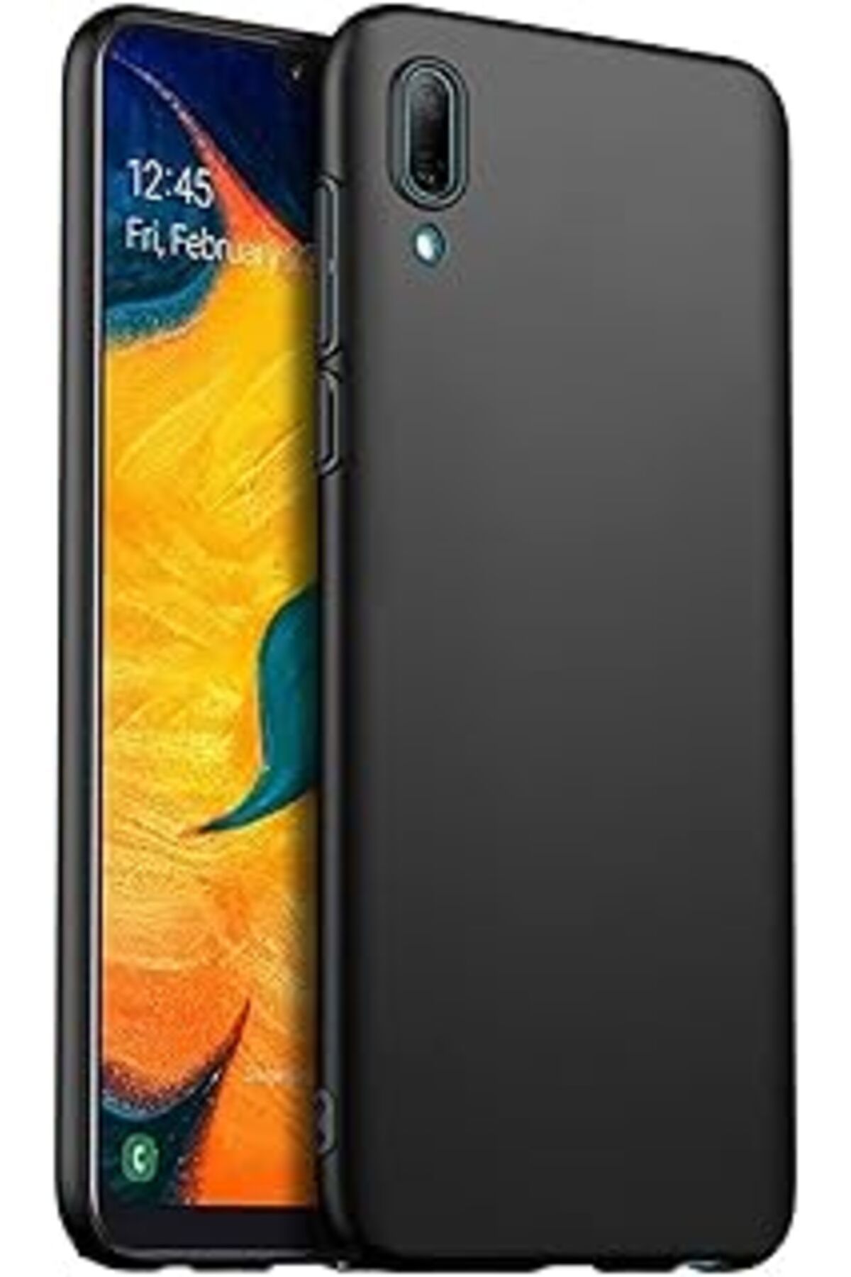 Karachil Kzy İletişim Samsung Galaxy A10 Ile Uyumlu Kapak Mat Siyah Silikon Lux Kılıf