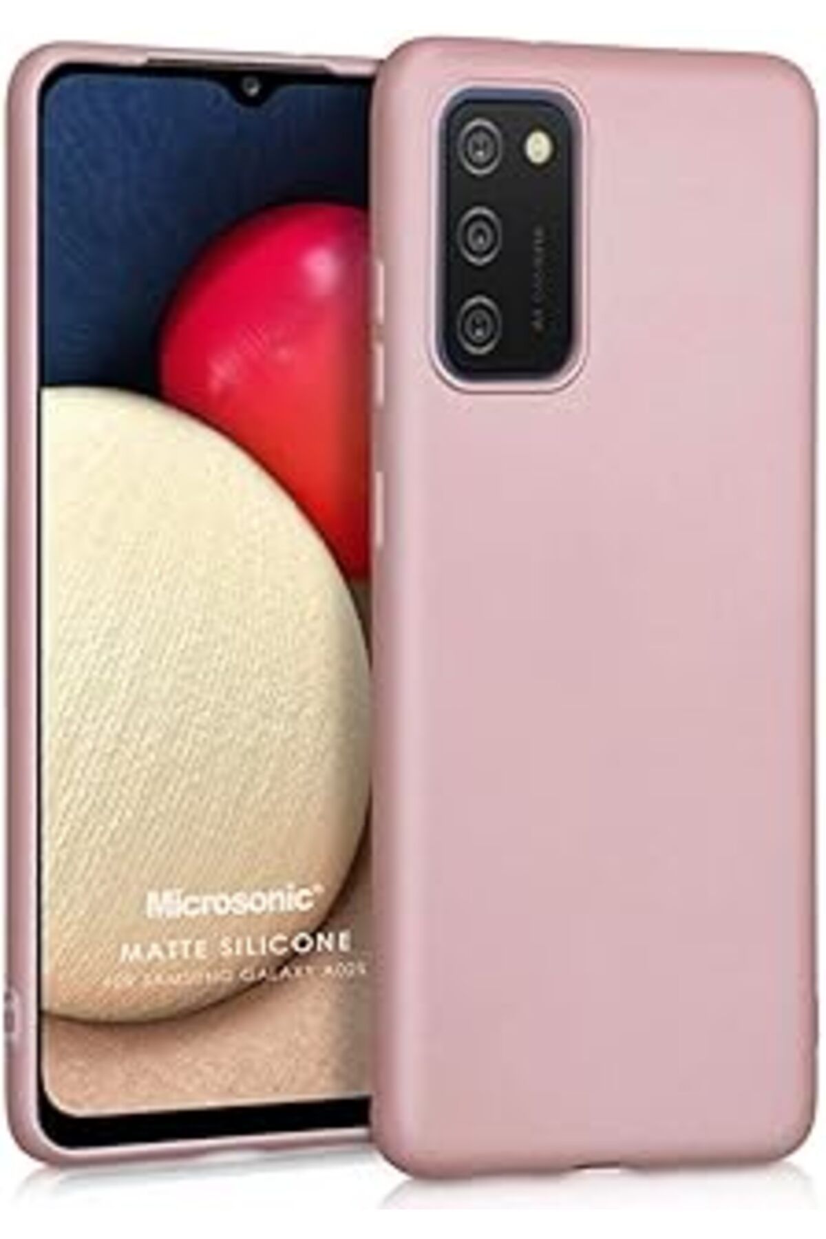 Karachil Microsonic Matte Silicone Samsung Galaxy A02S Için Kılıf Rose Gold [Galaxy A02S Ile Uyumlu Kılıf -