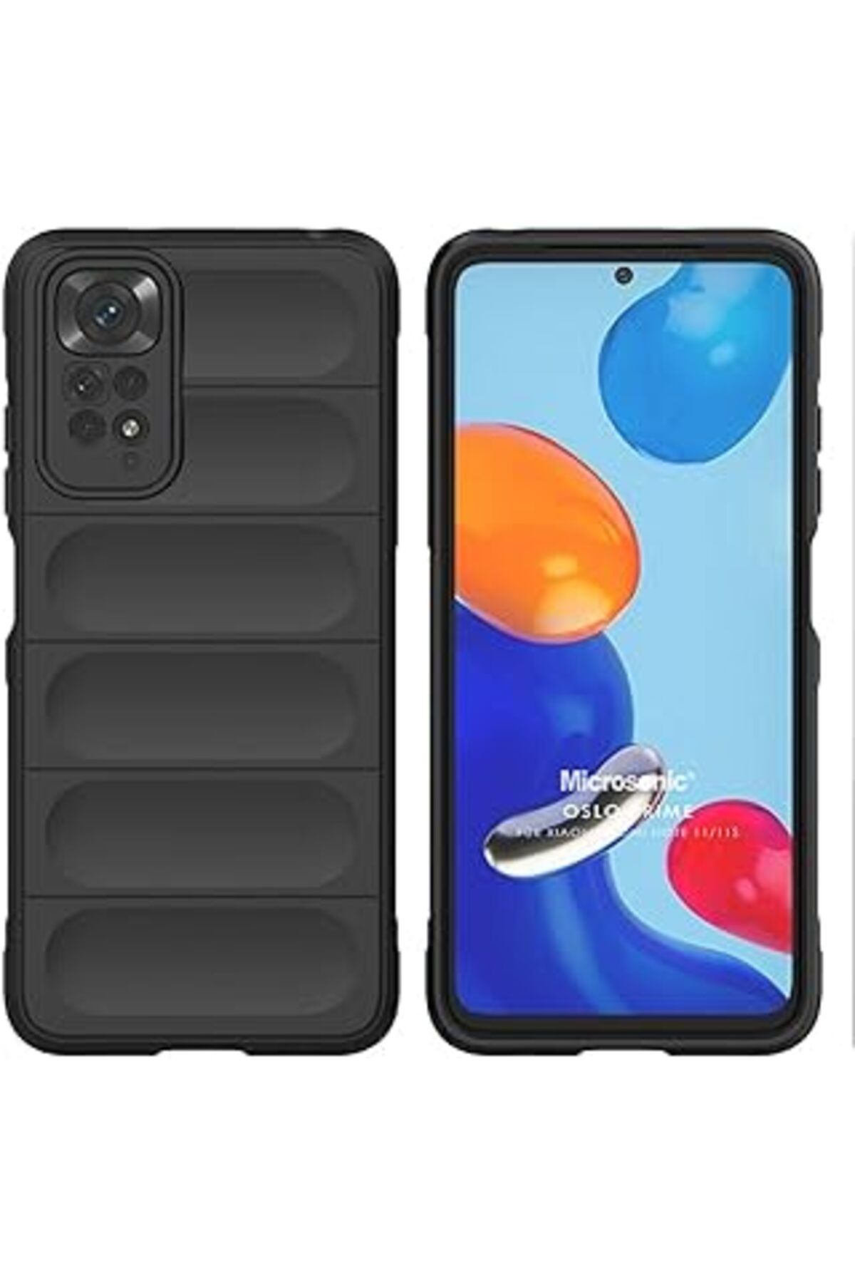 Karachil Microsonic Xiaomi Redmi Note 11 Için Kılıf Oslo Prime Siyah [Redmi Note 11 Ile Uyumlu Kılıf - Siyah