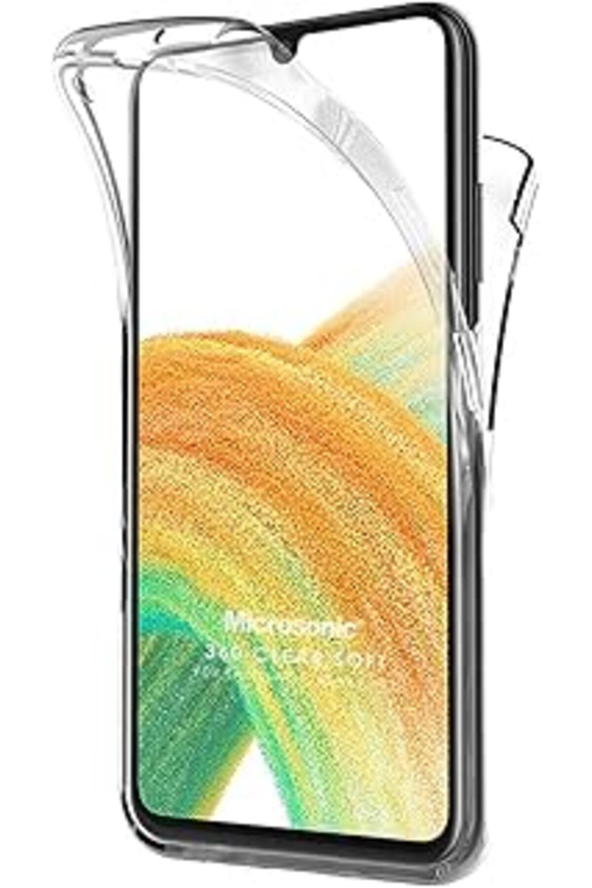 Karachil Microsonic Samsung Galaxy A33 5G Için Kılıf 6 Tarafı Tam Full Koruma 360 Clear Soft Şeffaf [Galaxy