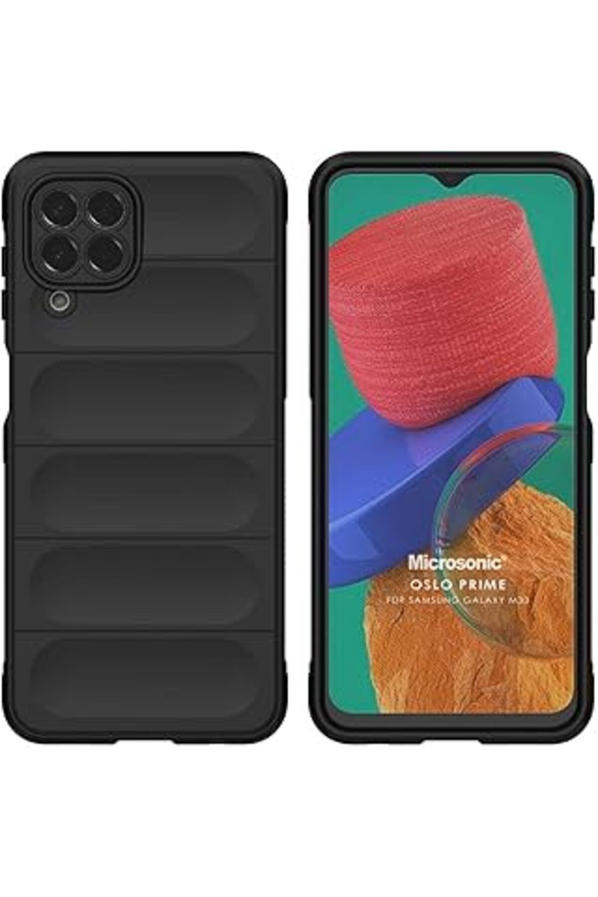 Karachil Microsonic Samsung Galaxy M33 Için Kılıf Oslo Prime Siyah [Galaxy M33 Ile Uyumlu Kılıf - Siyah]
