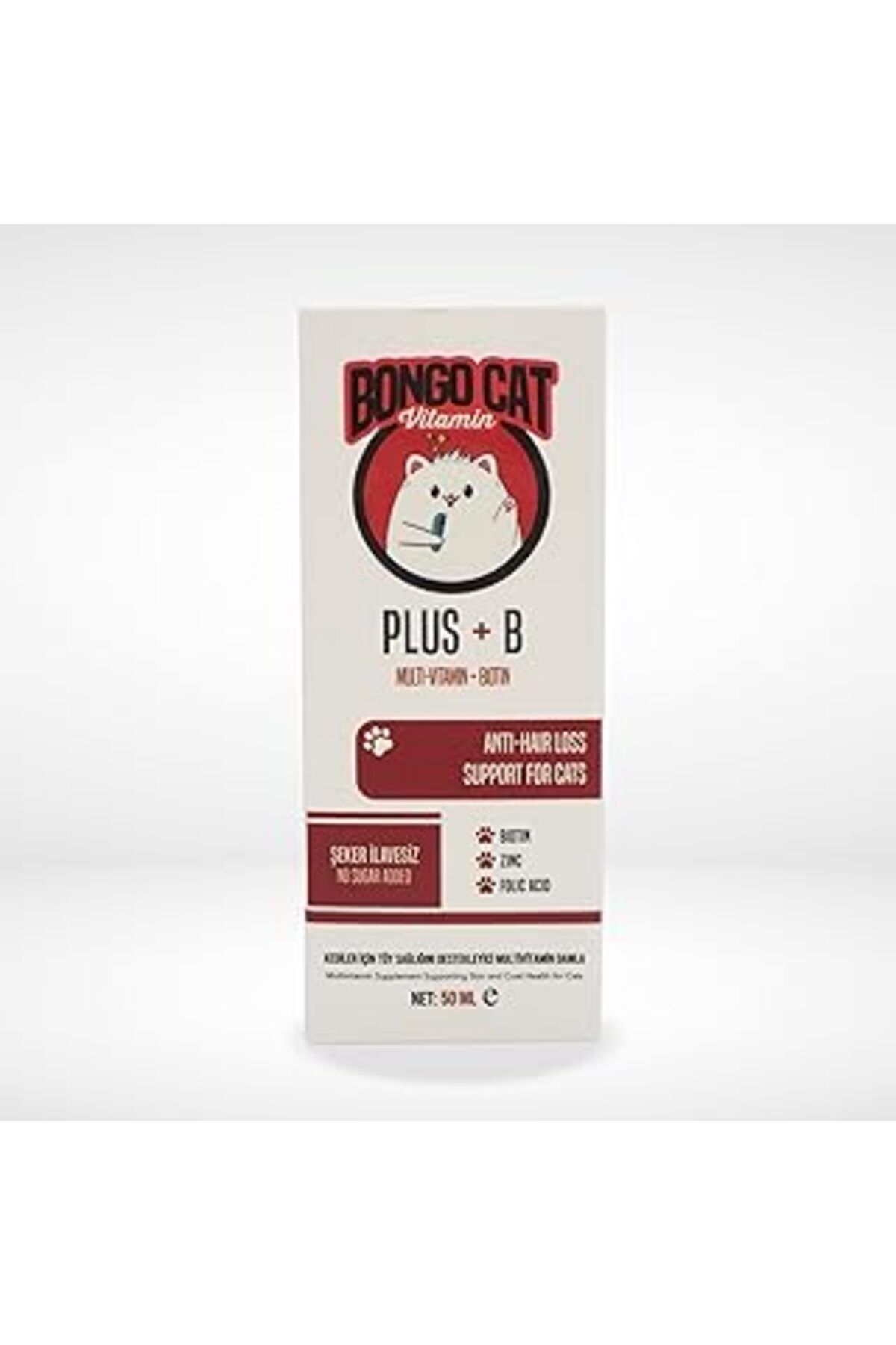 Pazarcan Bongo Cat Plus B For Cats - 50ml (KEDİLER IÇİN TÜY SAĞLIĞI DESTEKLEYİCİ DAMLA)