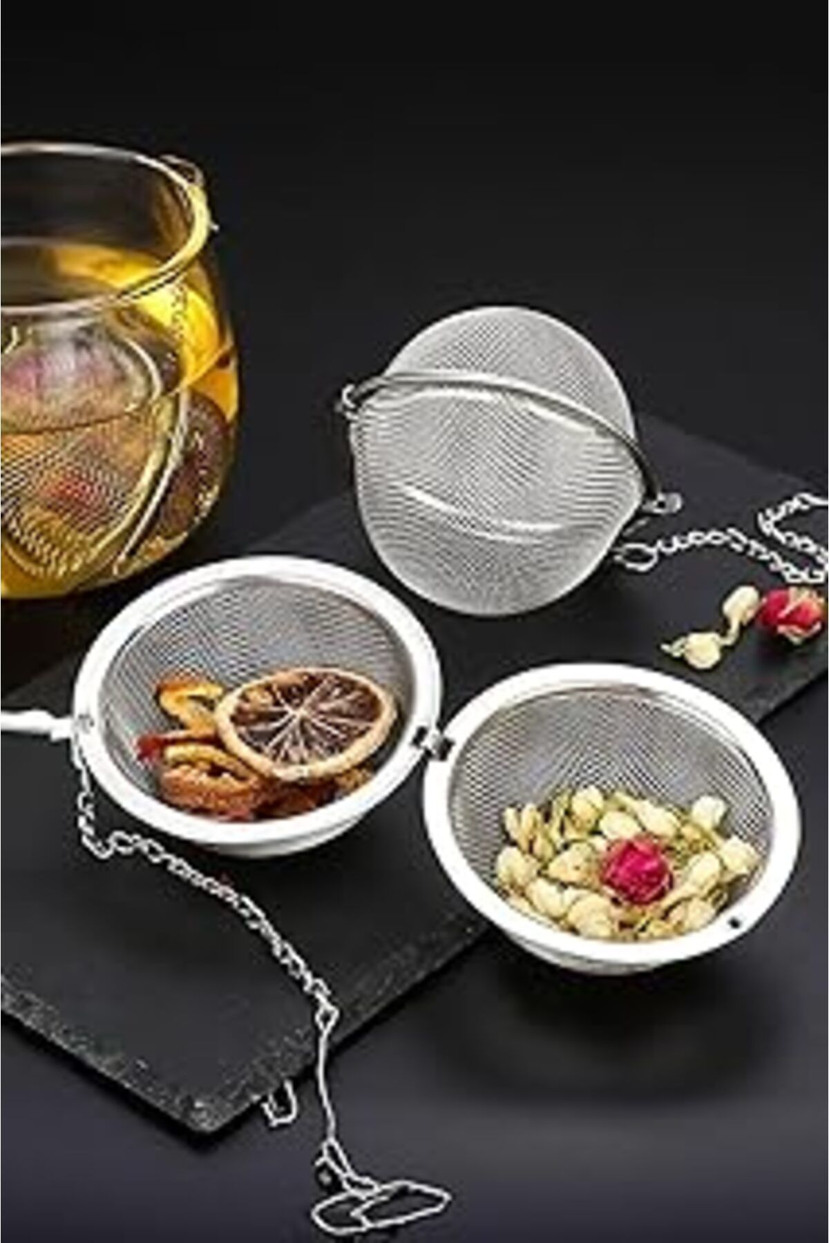 Karachil Mobee Paslanmaz Çelik Çay Demlik Küre Kilitleme Çay Topu - Pratik Çay Demleme Aparatı Tekli