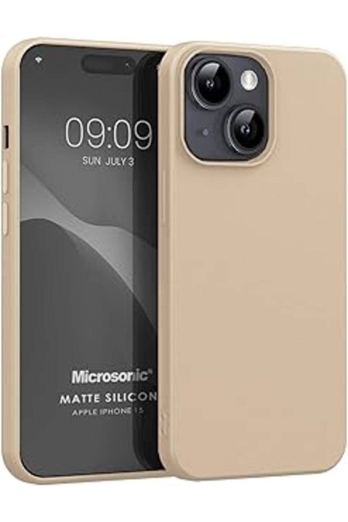 Karachil Microsonic Kılıf Matte Silicone Apple Iphone 15 Için Gold [Iphone 15 Ile Uyumlu Kılıf - Gold]