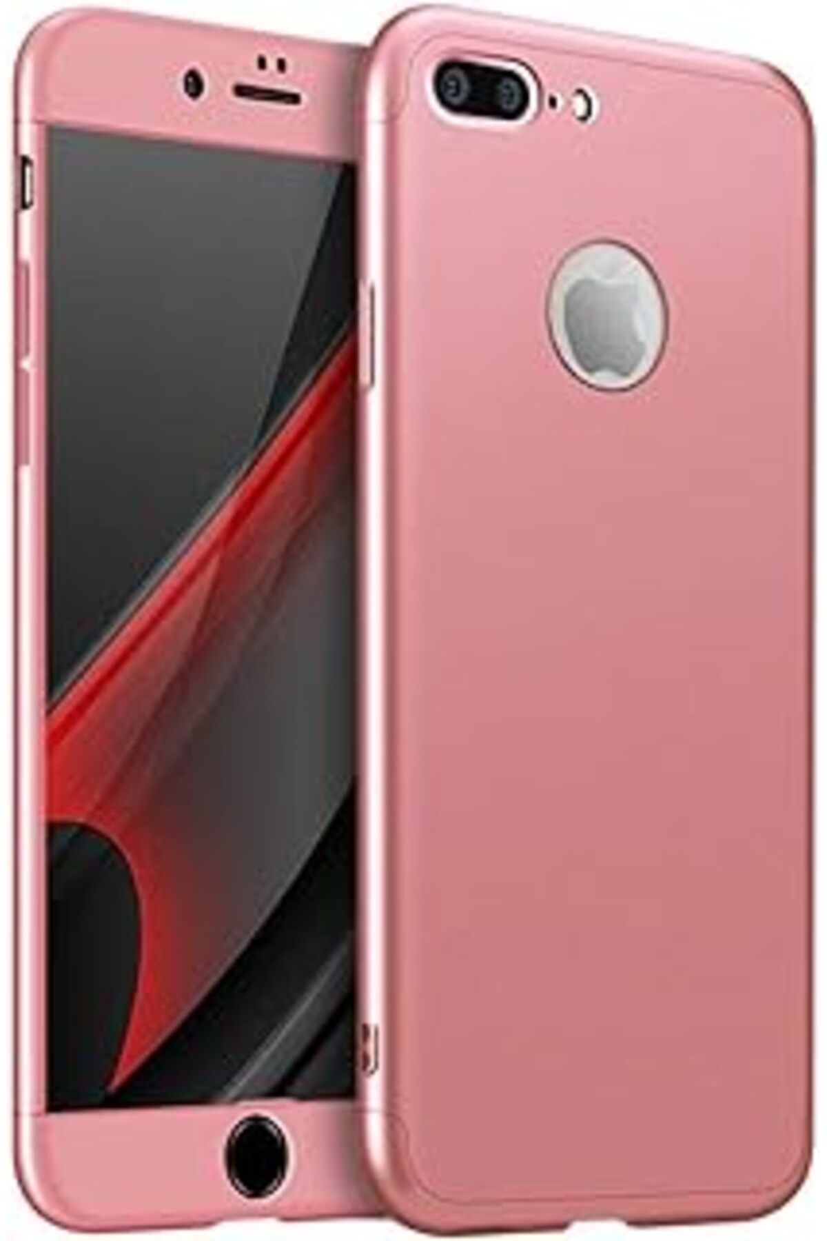 Karachil Microsonic Apple Iphone 8 Plus Için Kılıf Double Dip 360 Protective Rose Gold [Iphone 8 Plus Ile Uy
