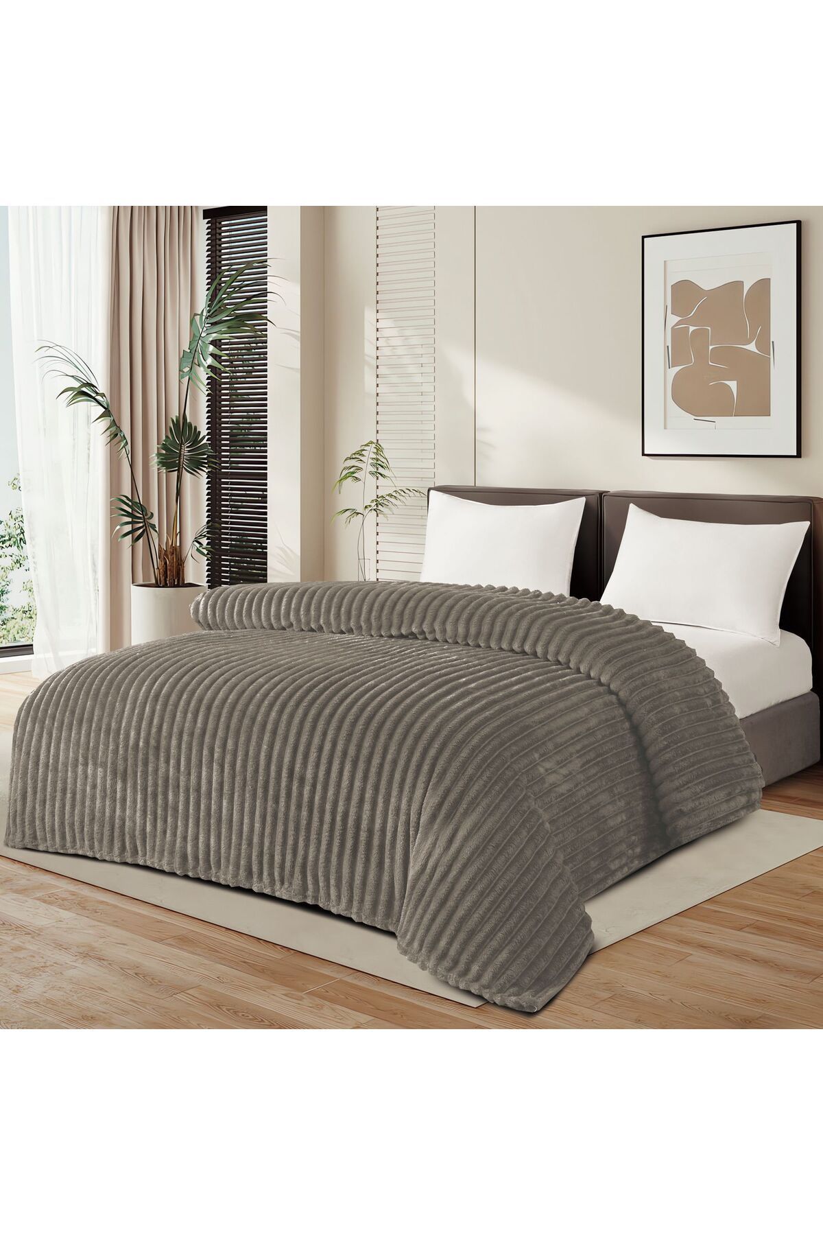 MİNG Lİ-A soft, new, elegant double blanket with a soft texture, weighing 1500 g, size 220*240 cm 1