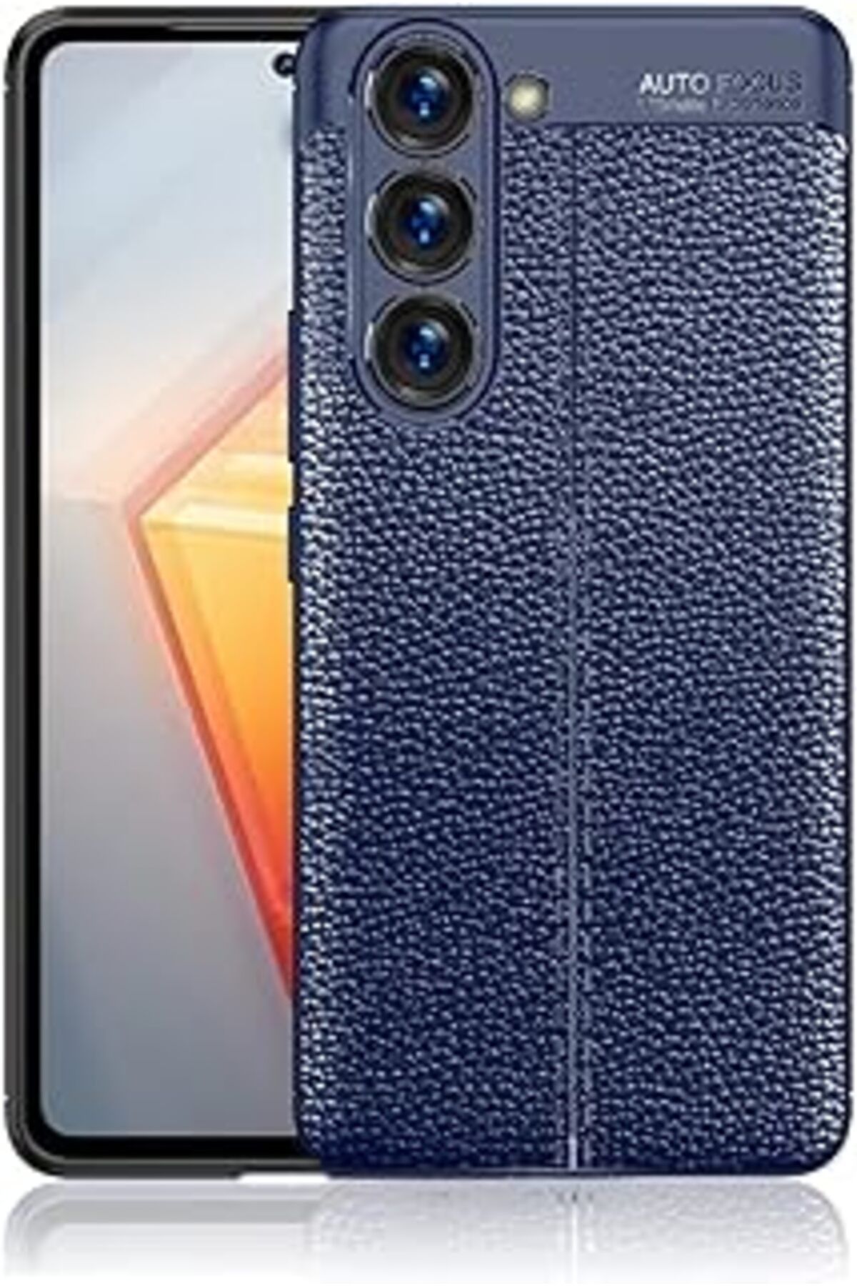 Pazarcan Galaxy S23 Ile Uyumlu Silikon Kılıf Tpu Niss Silikon Deri Görünümlü Ultra Slim Fit Kılıf Galaxy S23