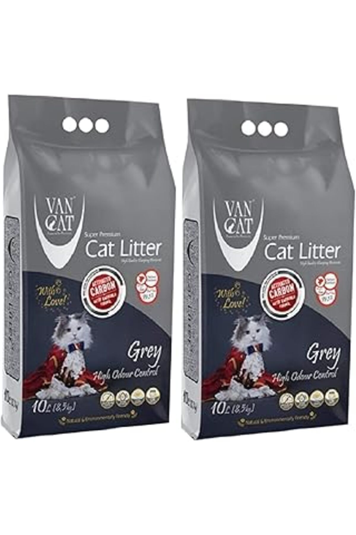 Karachil Van Cat Aktif Karbonlu Kedi Kumu 10 L X 2 Adet