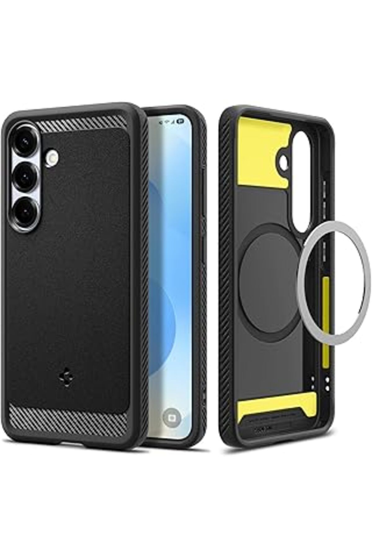 Pazarcan Galaxy S25 Kılıf Rugged Armor Magfit Özellikli Matte Black - Acs08998