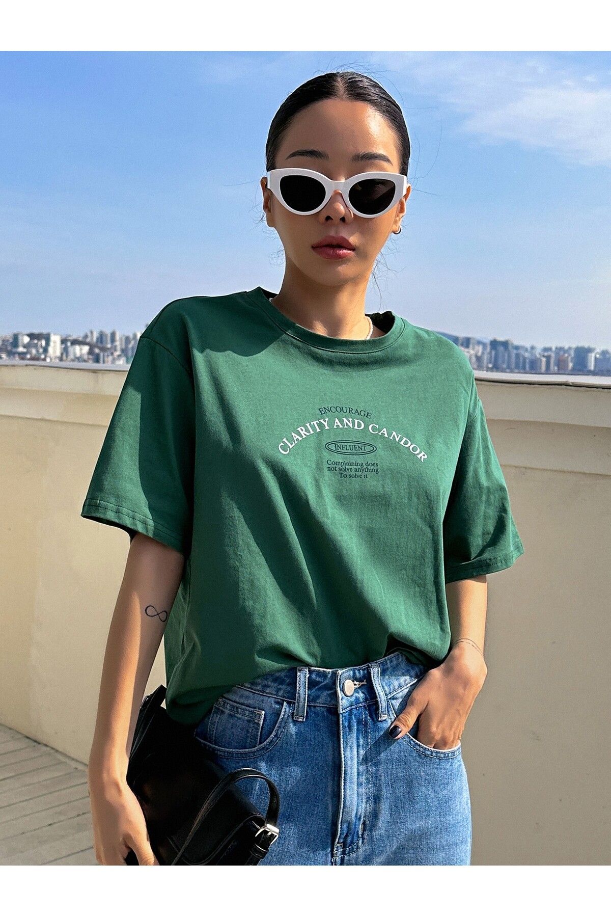 ALİKA Kadın Nefti Candor Oversize T-shirt