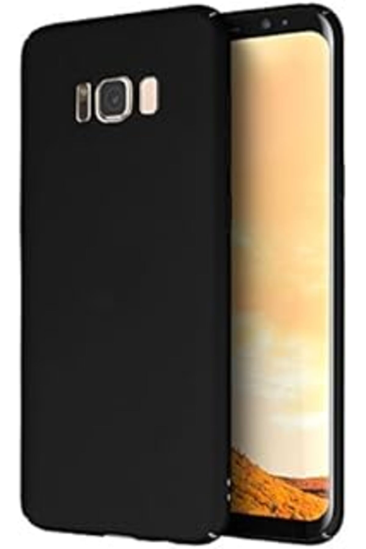 Karachil Samsung Galaxy S8 Plus Uyumlu Sert Rubber Silikon Kılıf (Siyah)
