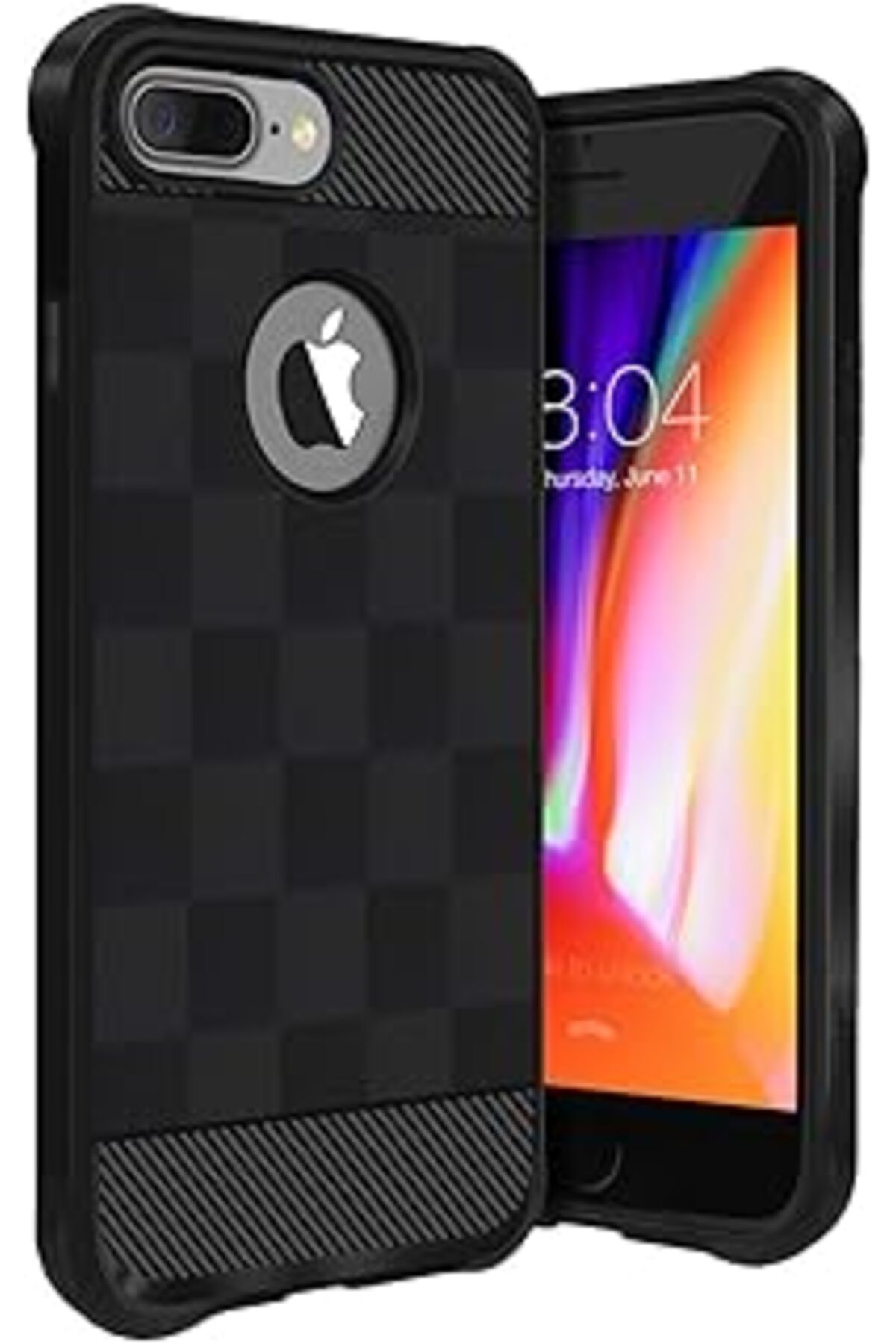 Karachil Buff Iphone 8 Plus Black Armor Kılıf