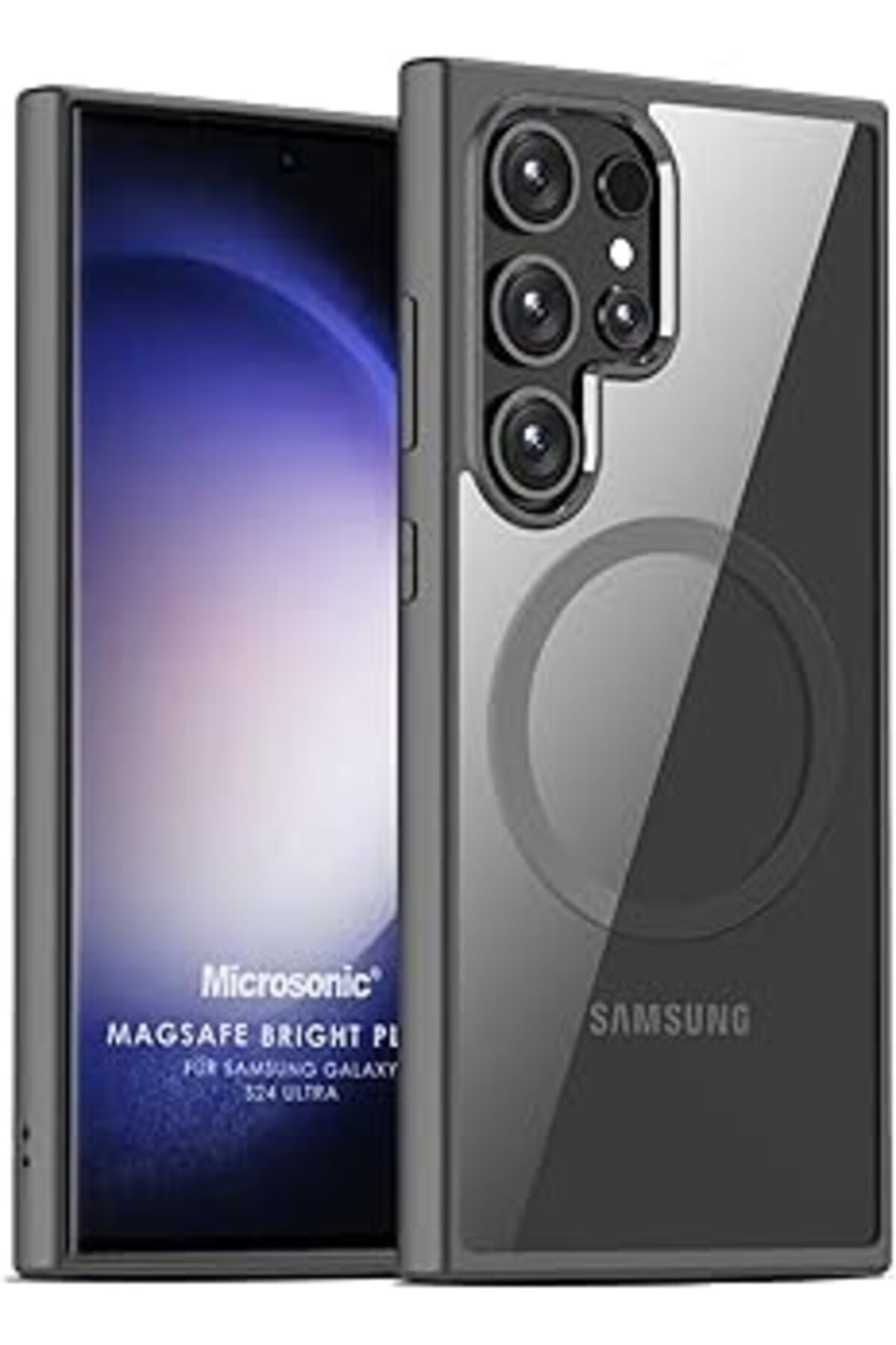 Karachil Microsonic Samsung Galaxy S24 Ultra Için Kılıf Magsafe Bright Planet Gri [Galaxy S24 Ultra Ile Uyum