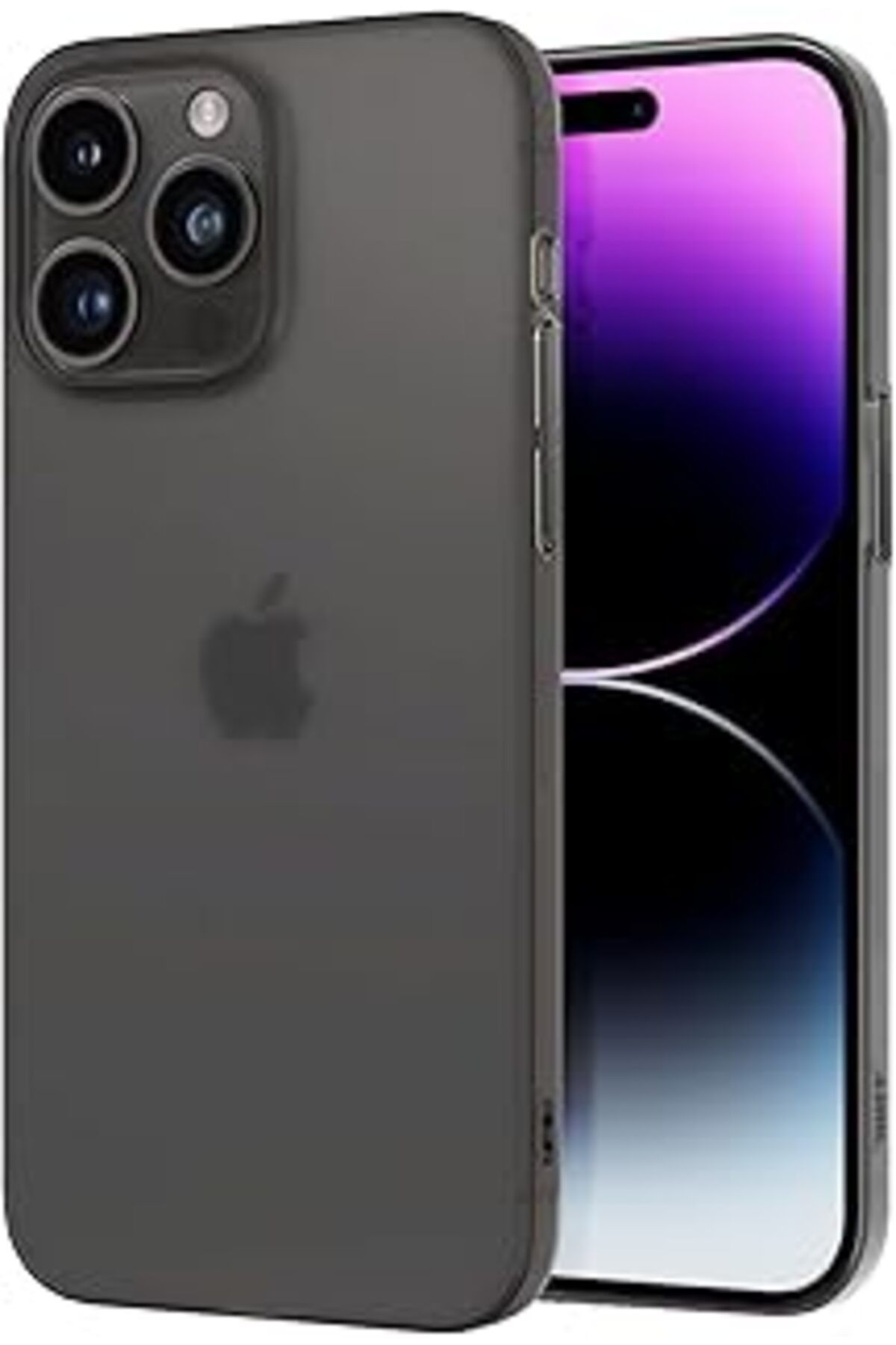Karachil Buff Labs Iphone 14 Pro Max Slimfy İnce Saydam Kılıf (Siyah)