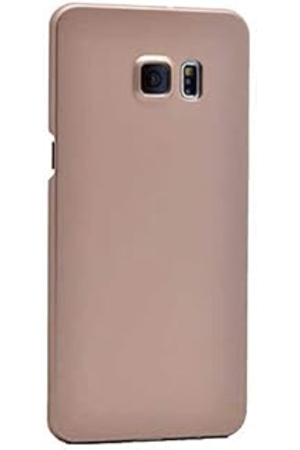 Karachil Samsung Galaxy S7 Edge Uyumlu Sert Rubber Silikon Kılıf (Altın Rengi)