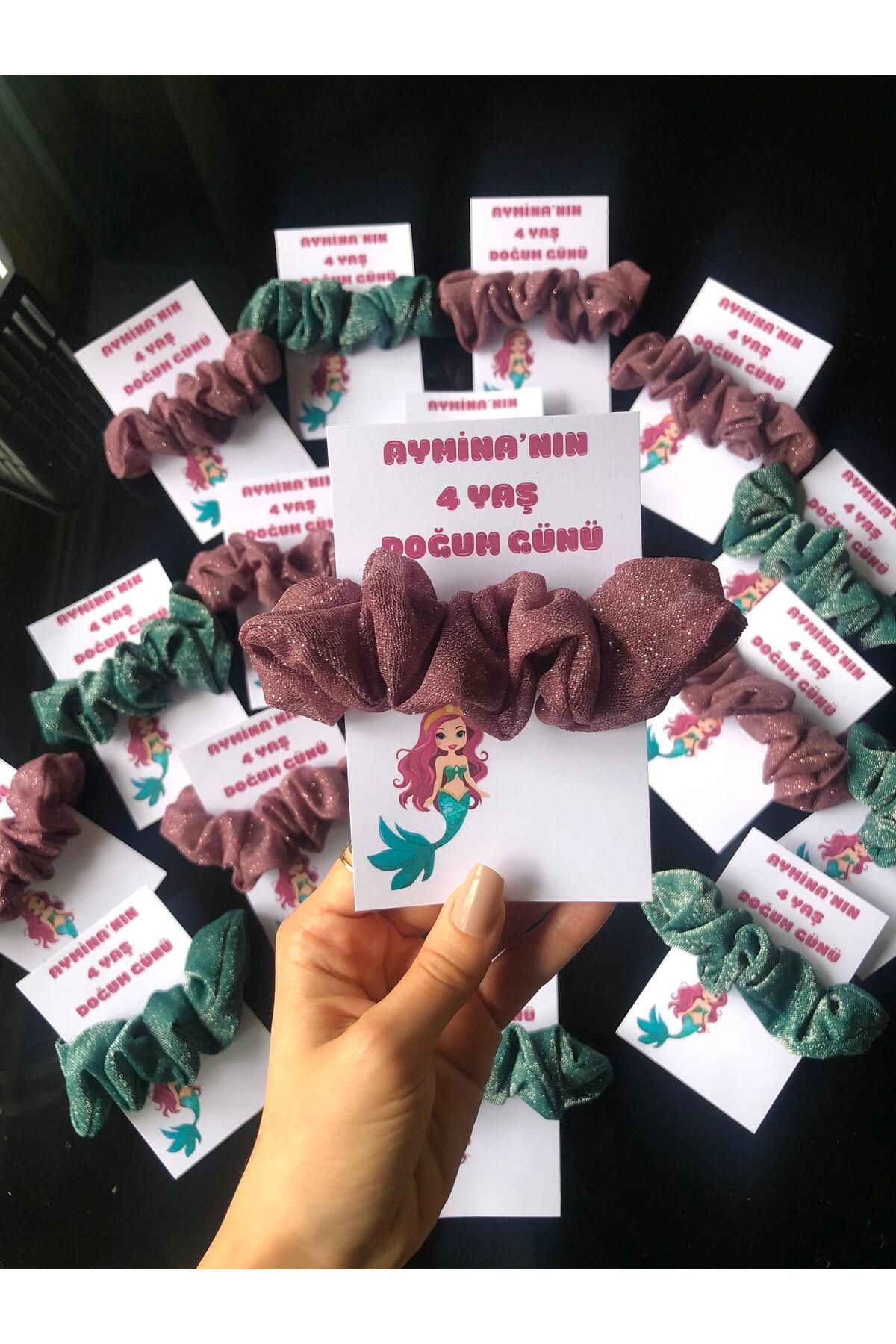 KİKİYS Çocuk doğum günü hediyelikleri 12 adet hediyelik toka deniz kızı doğum günü konsepti hediyeliği